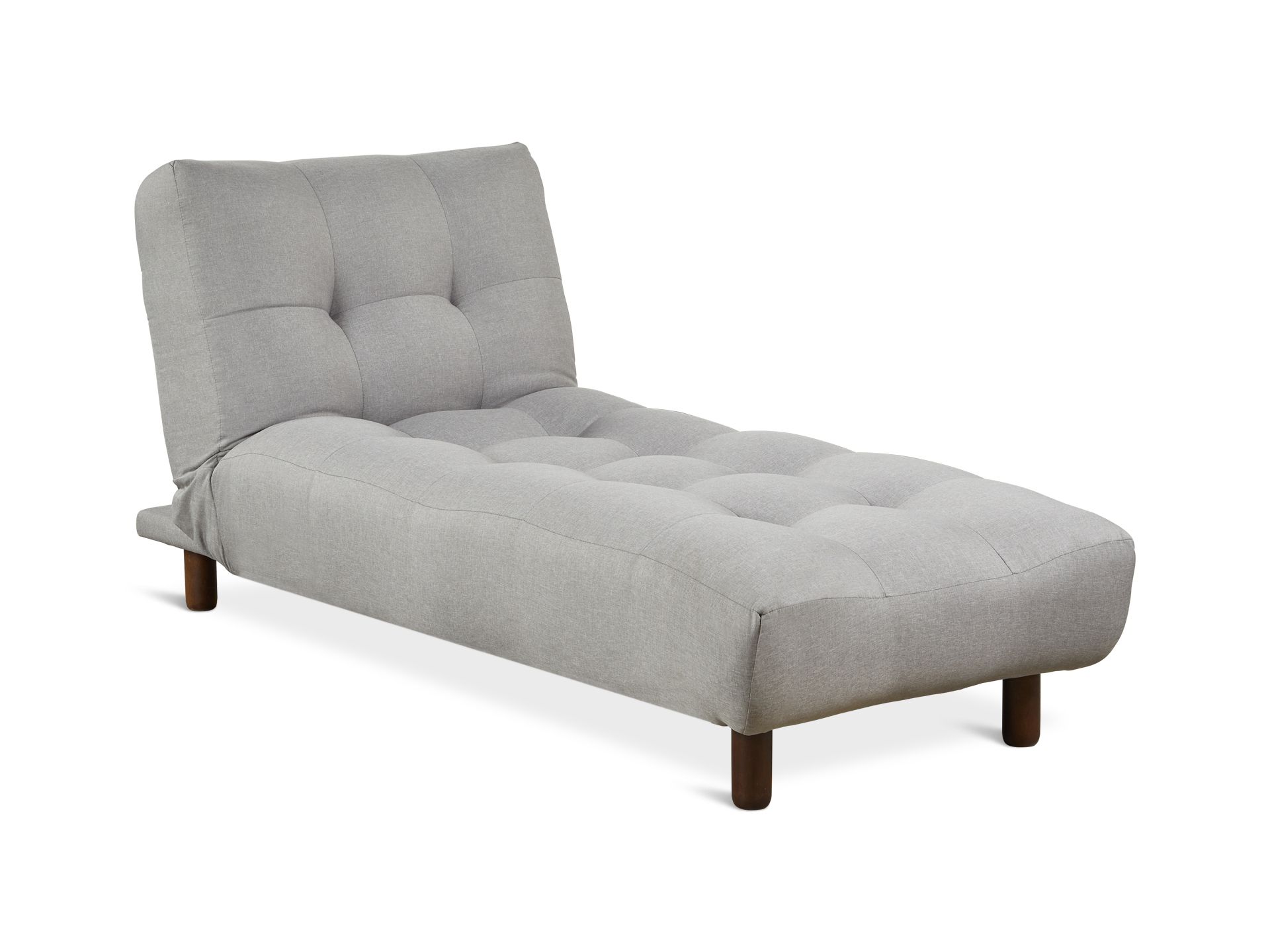Helena 3 Seater Fabric Sofa Bed Futon with Chaise - Light Grey