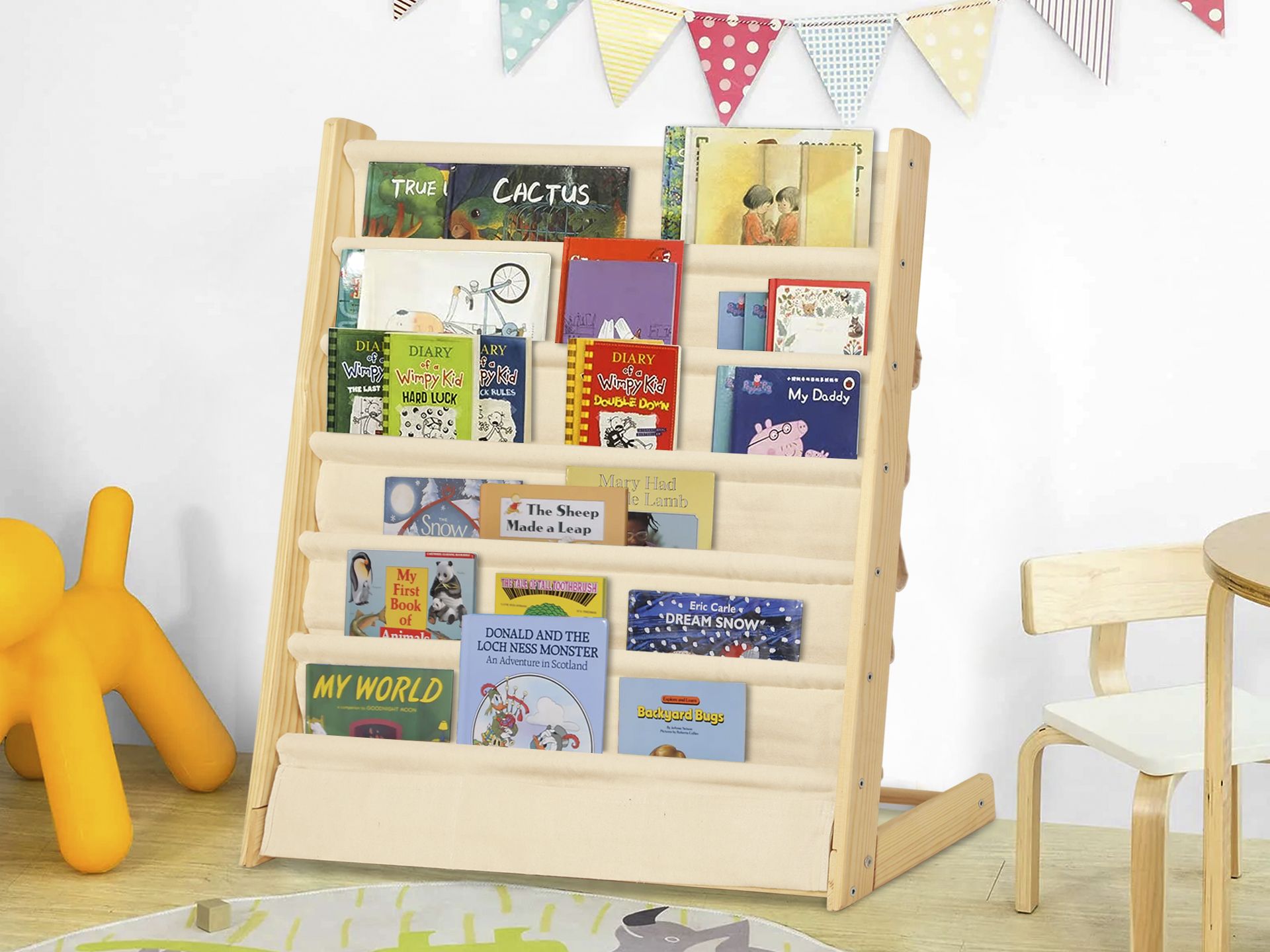 Mapam Wooden Kids Bookcase - Oak