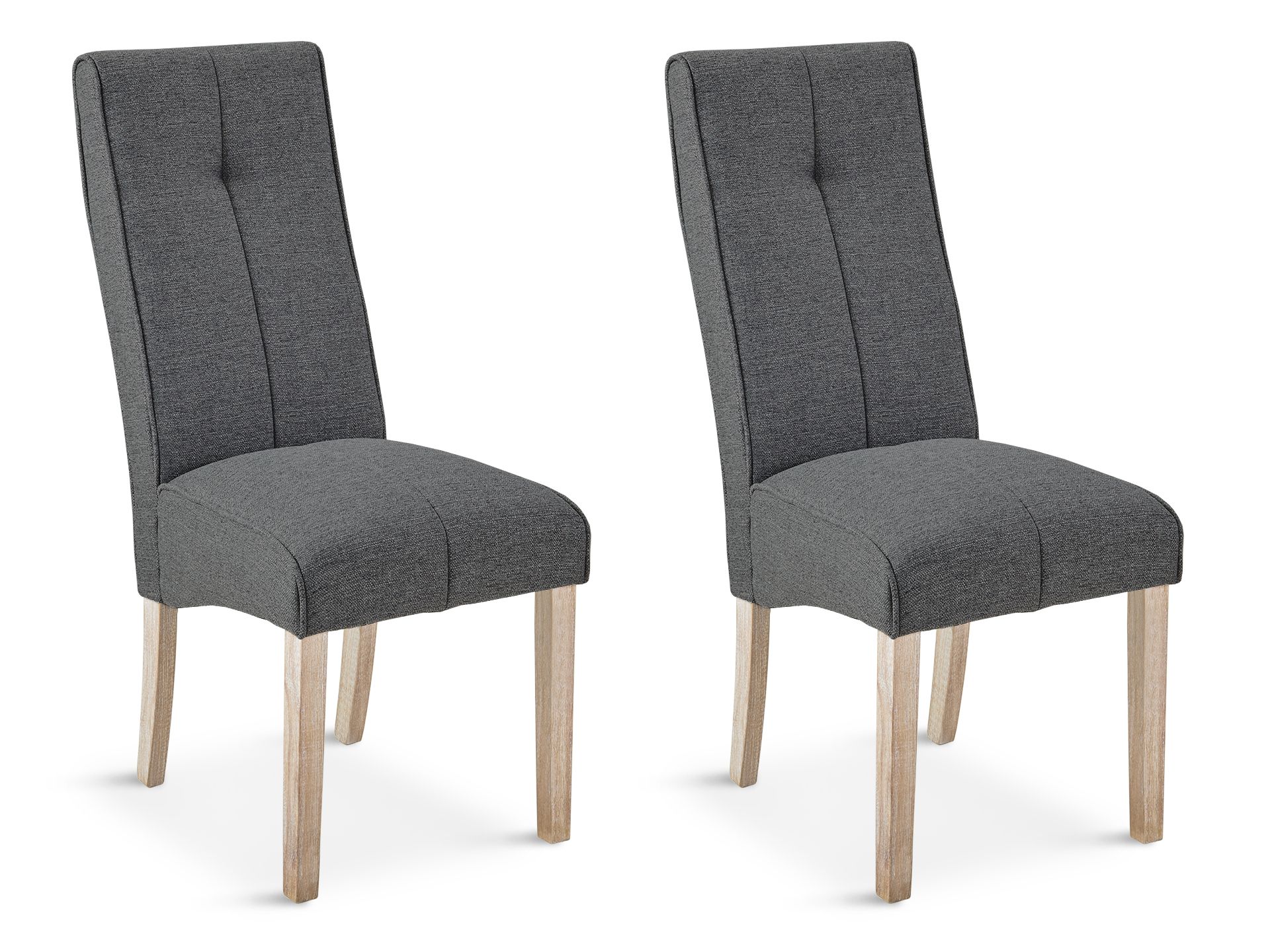 Gianna Upholstered Dining Chair - Set of 2 - Dark Grey