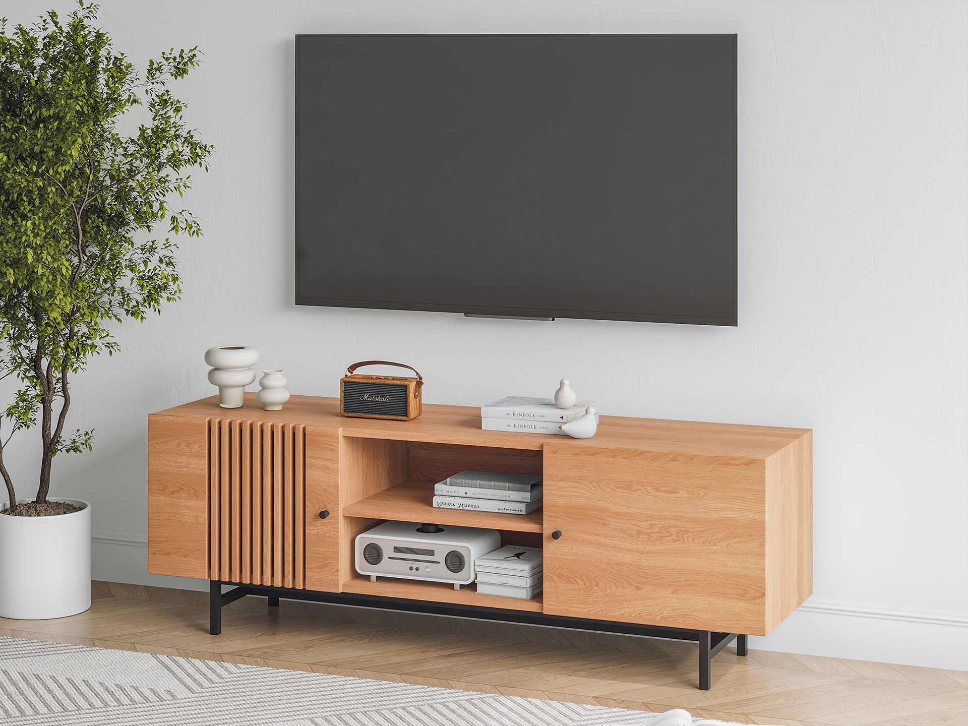 Tarkine 1.6m Entertainment Unit - Oak