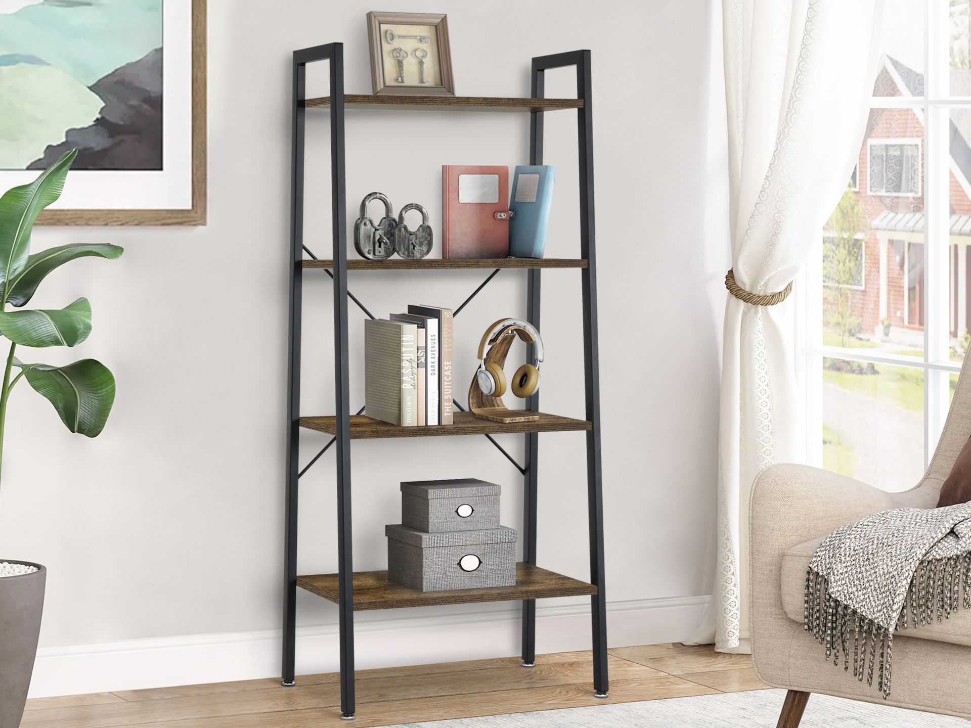4 tier outlet ladder shelf