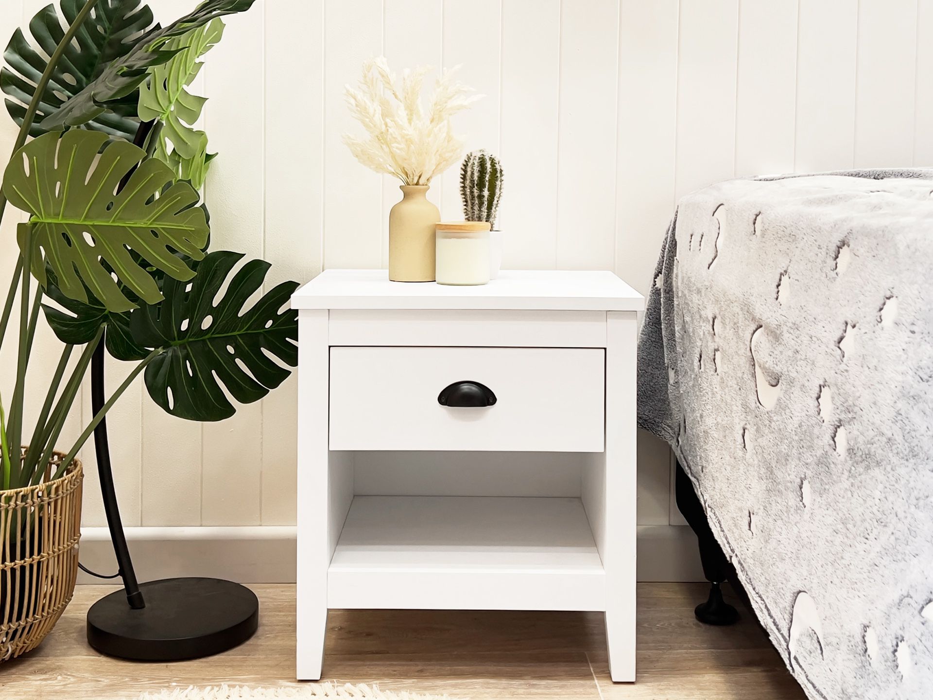Congo Bedside Table - White