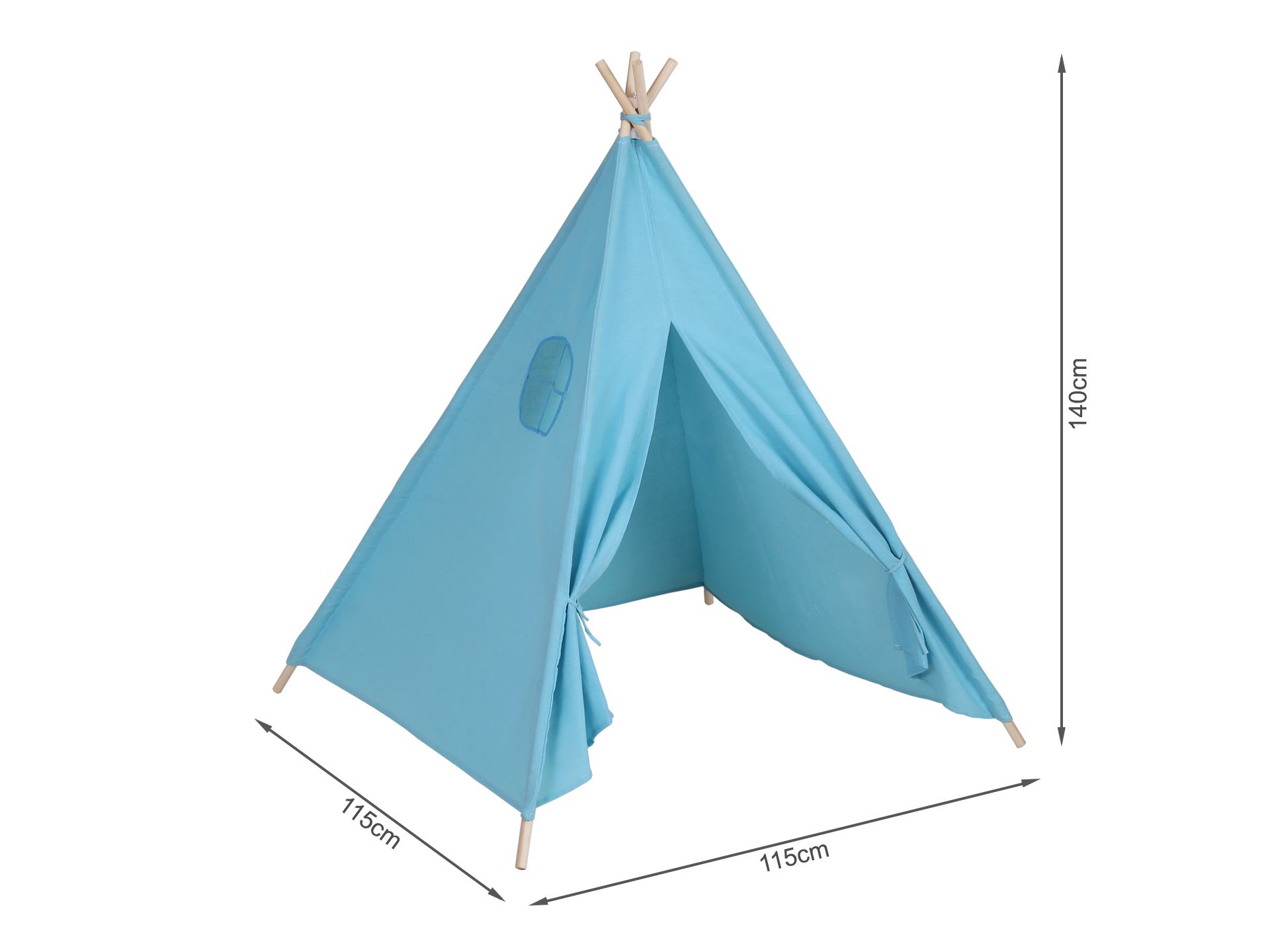 Blue teepee tent top