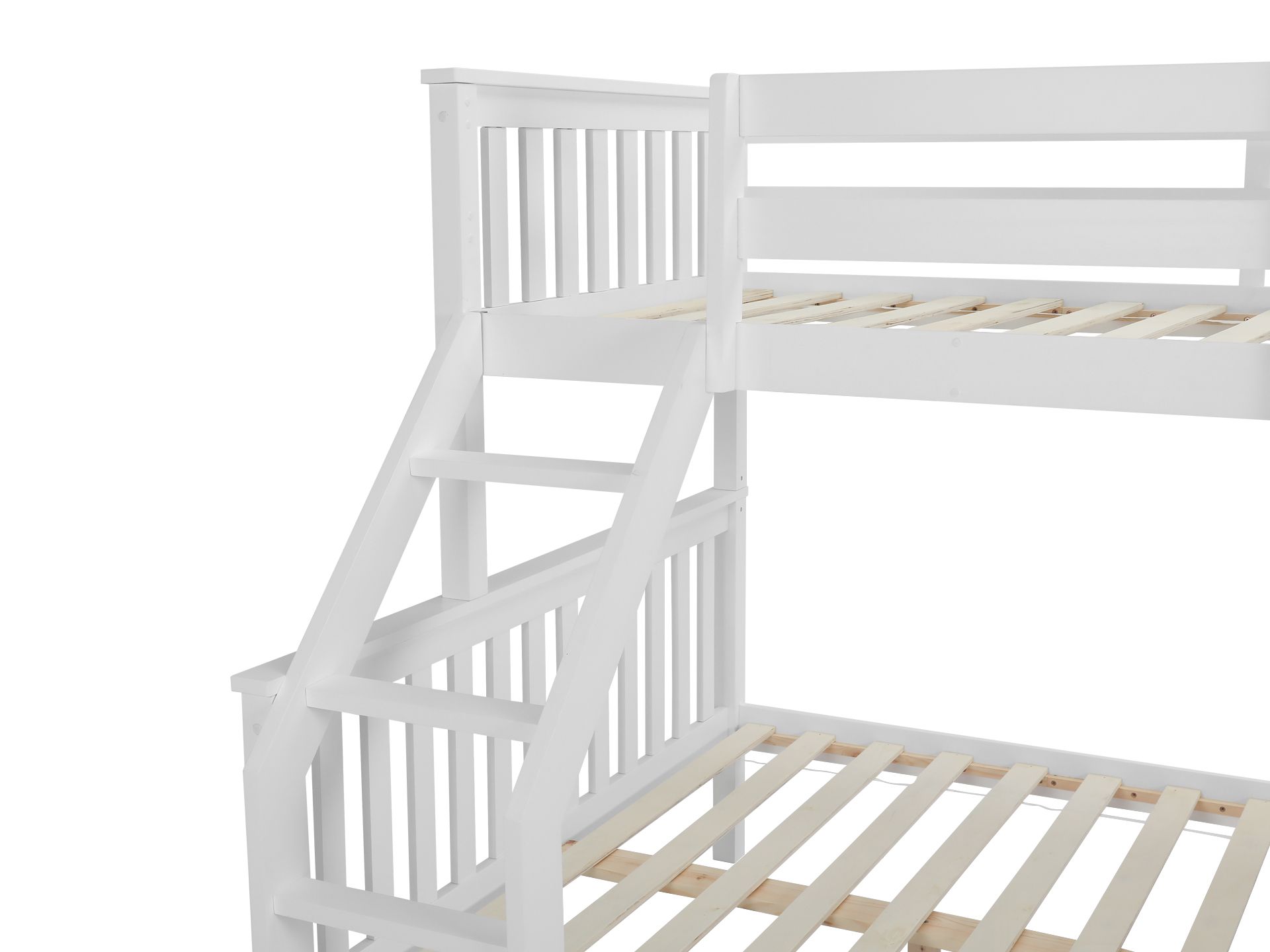 Dome Wooden Triple Bunk Bed - White