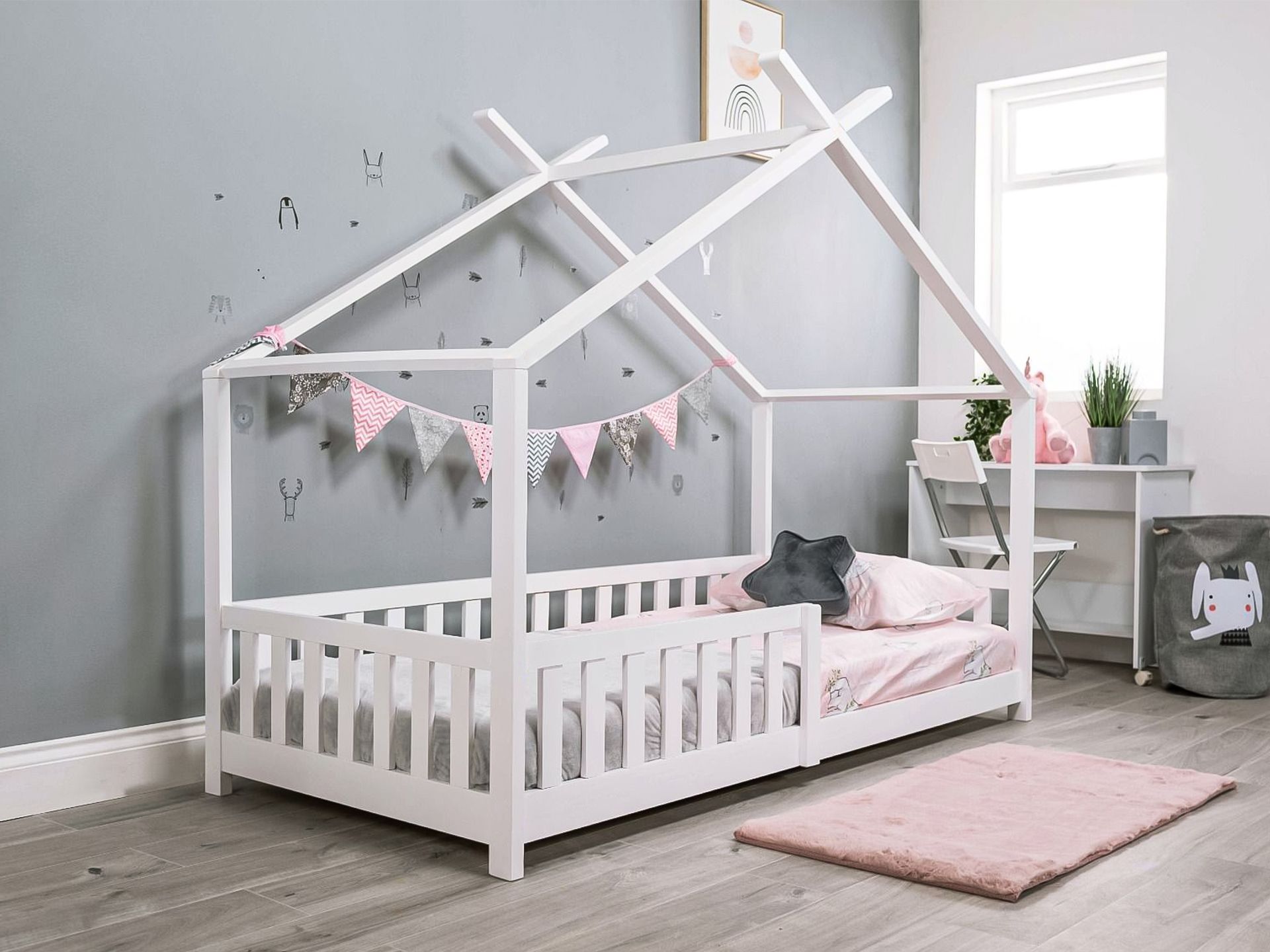 Single wooden bed shop frame