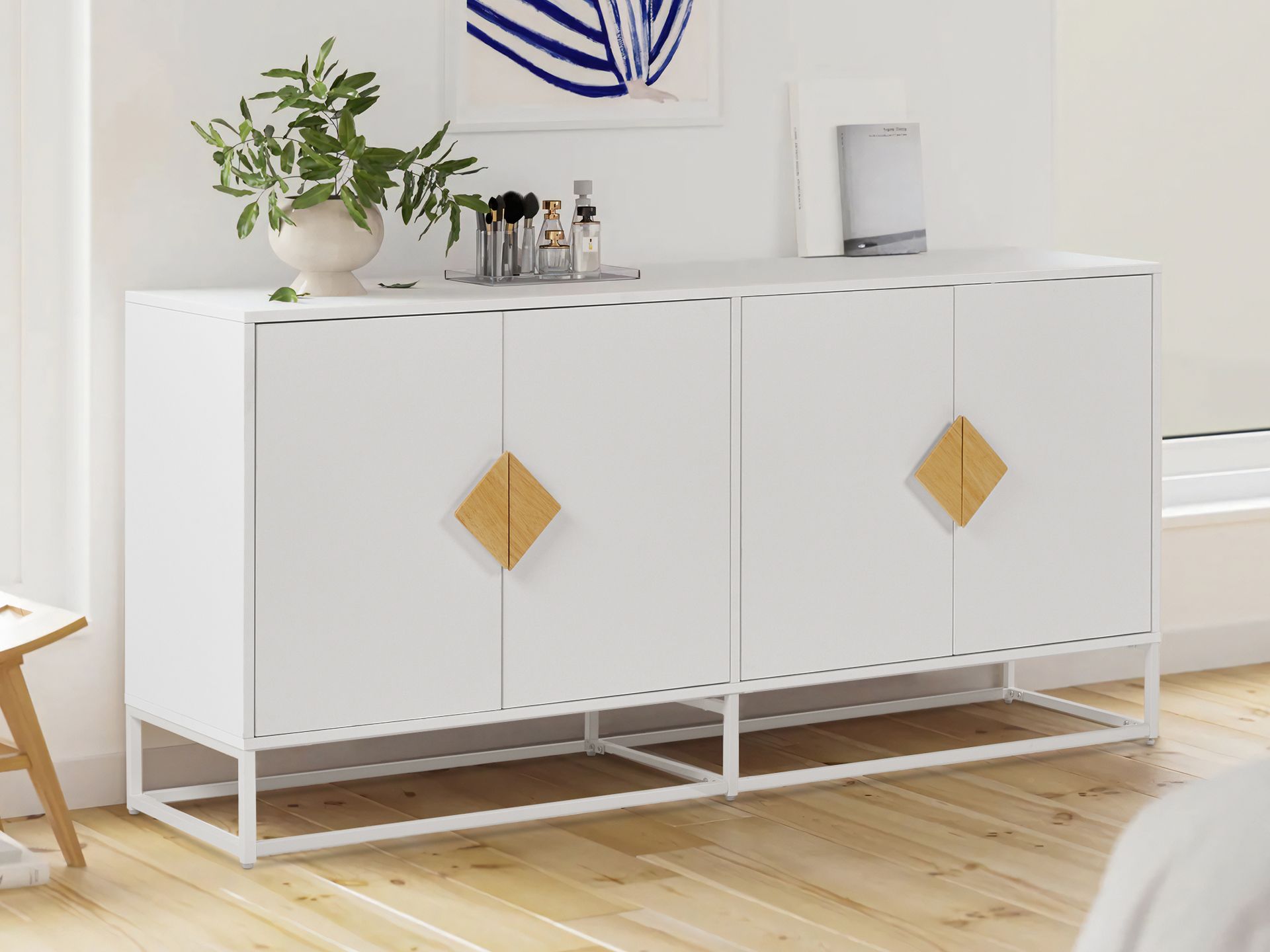ALASKA Sideboard Buffet Table WHITE