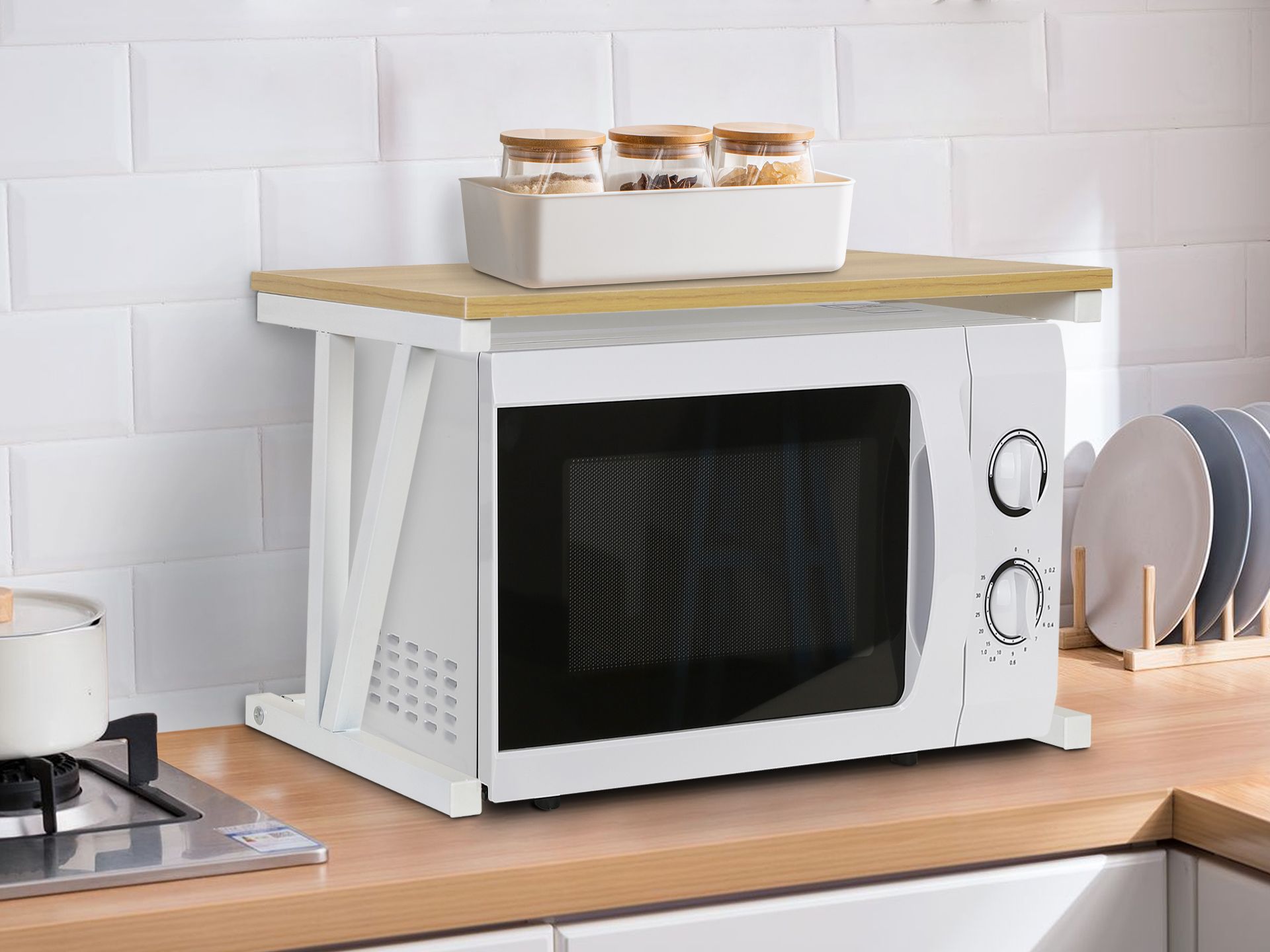 Microwave Stand Microwave Shelf Microwave Rack Countertop Microwave Rack  Storage Seasoning Shelving Oven Shelf Microwave Stand With Drawer For  Desktop