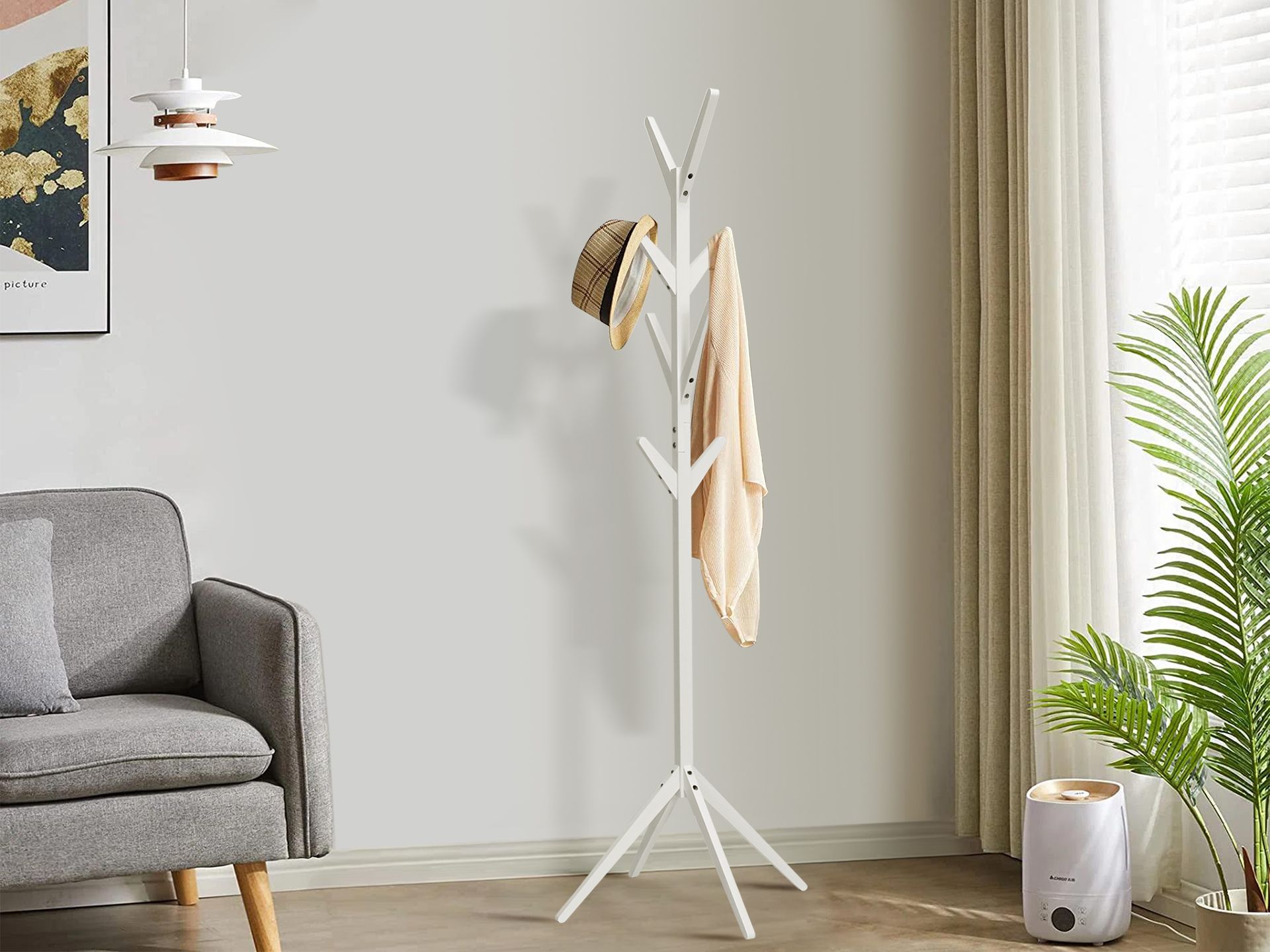 Wooden Clothes Rack Coat Hanger Stand