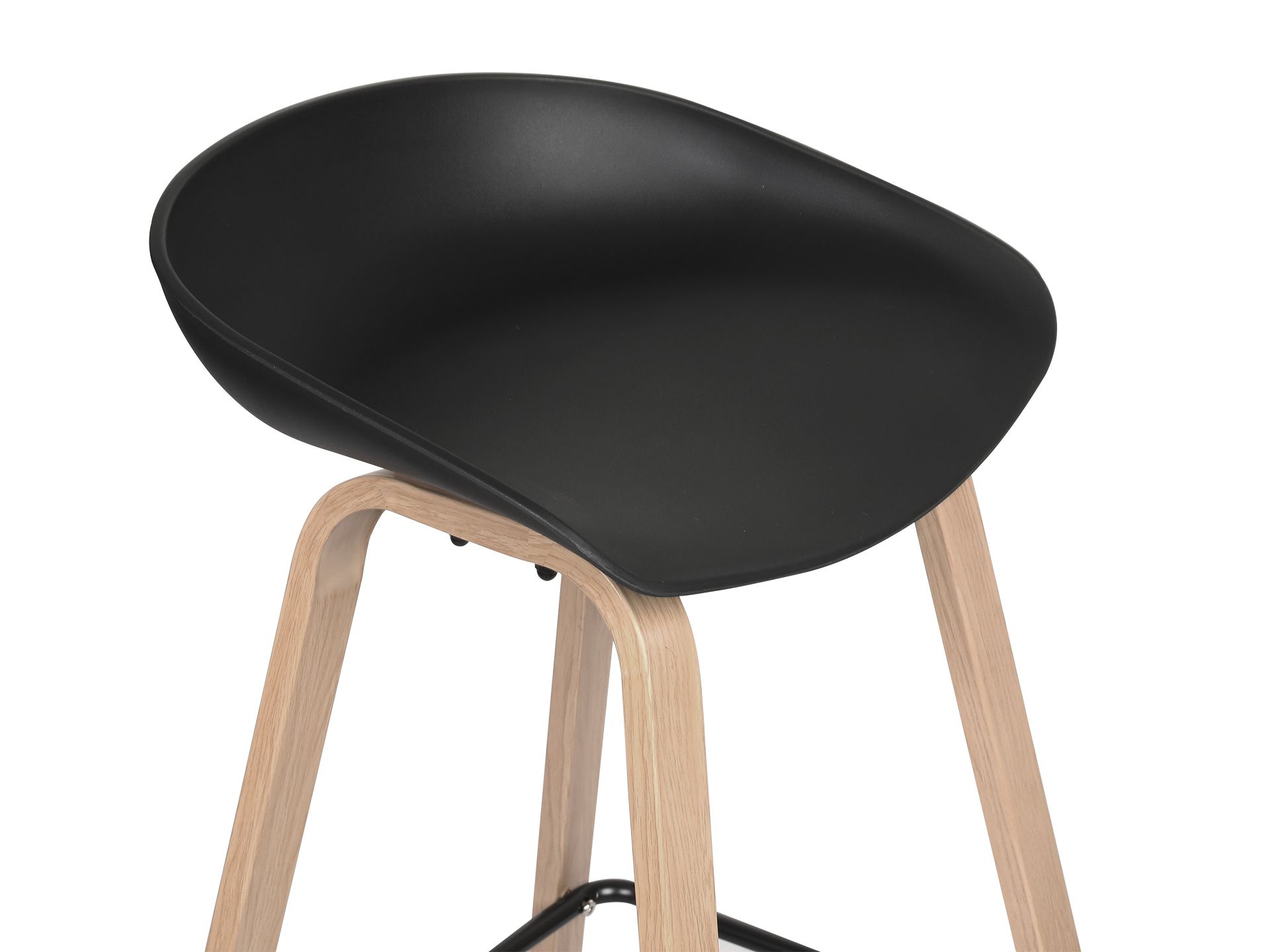 Kai Bar Stool Metal Barstool 75cm - Black