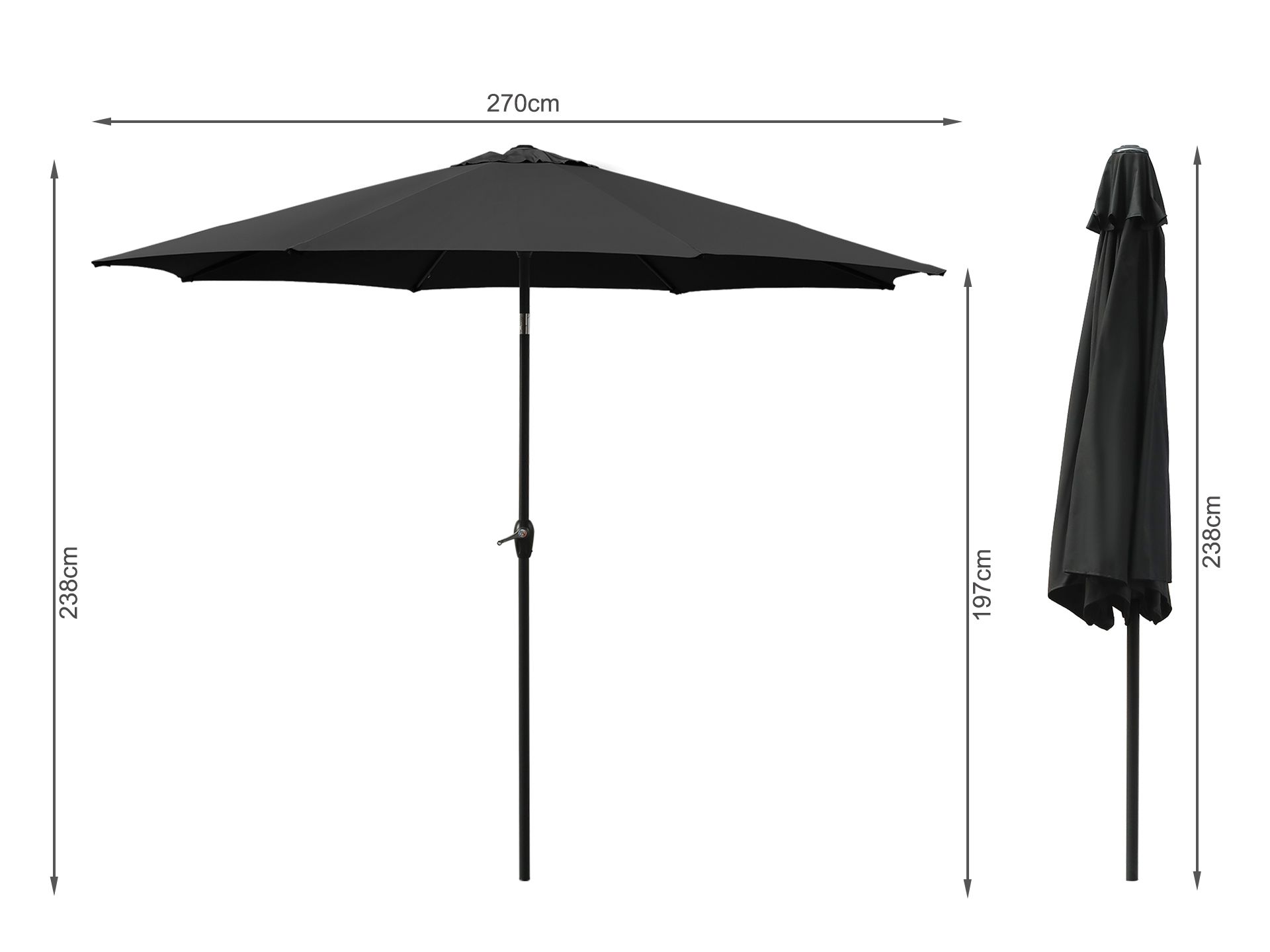 Black deals patio umbrella