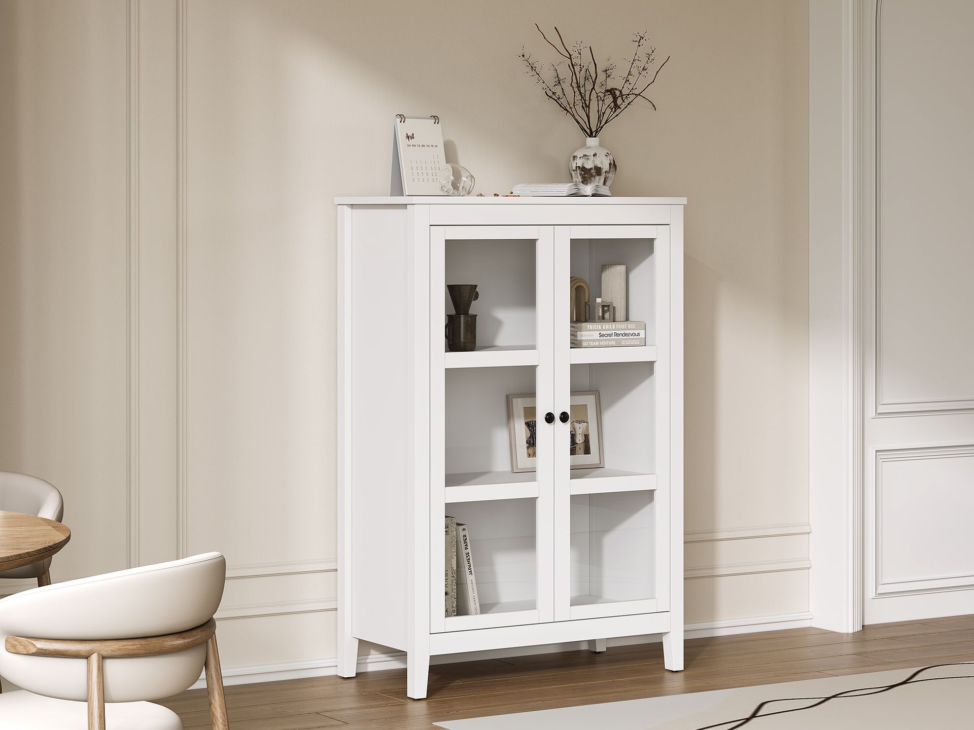 Congo Display Cabinet - White