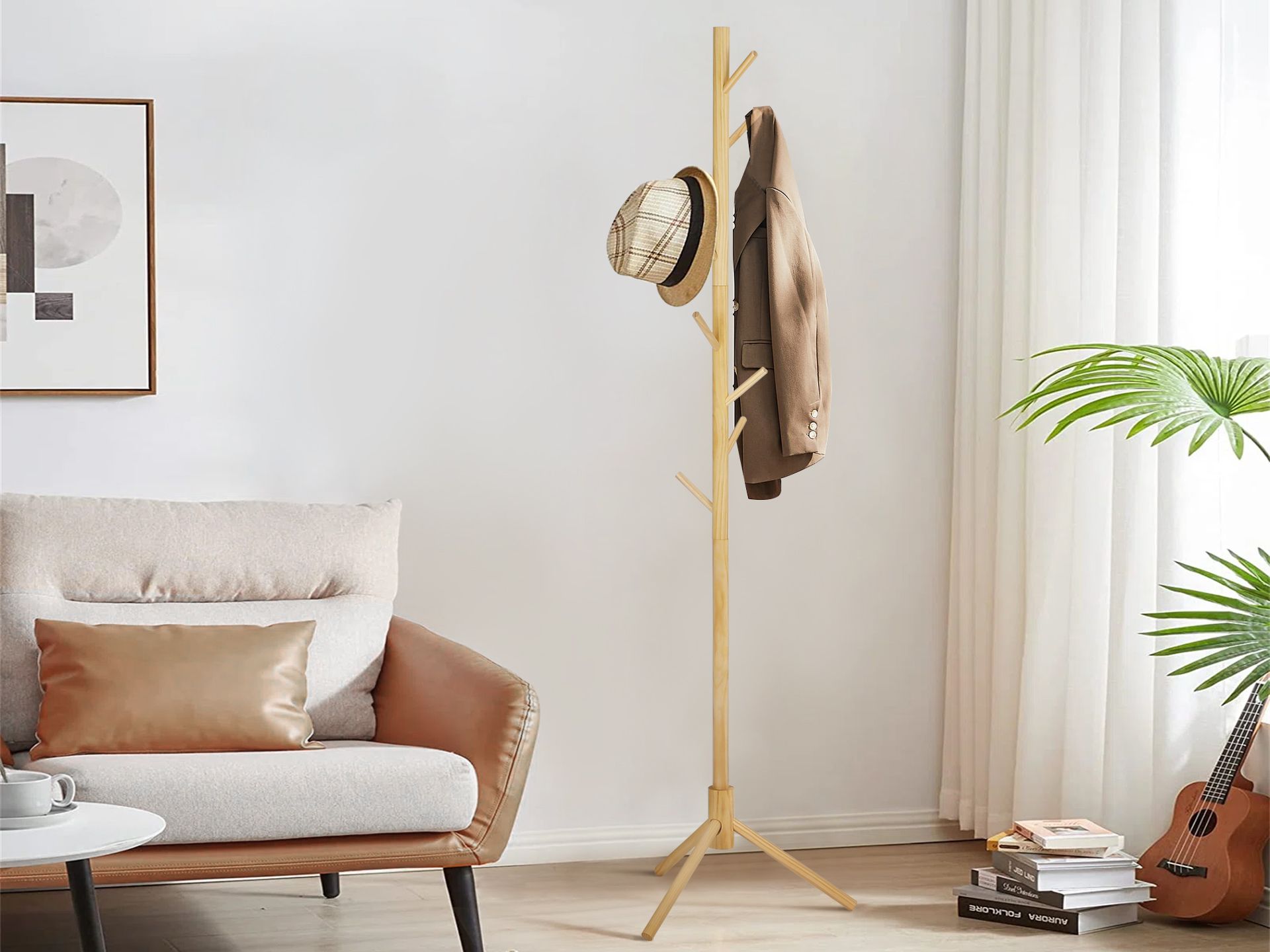 Wooden Clothes Rack Coat Rack Stand Wood