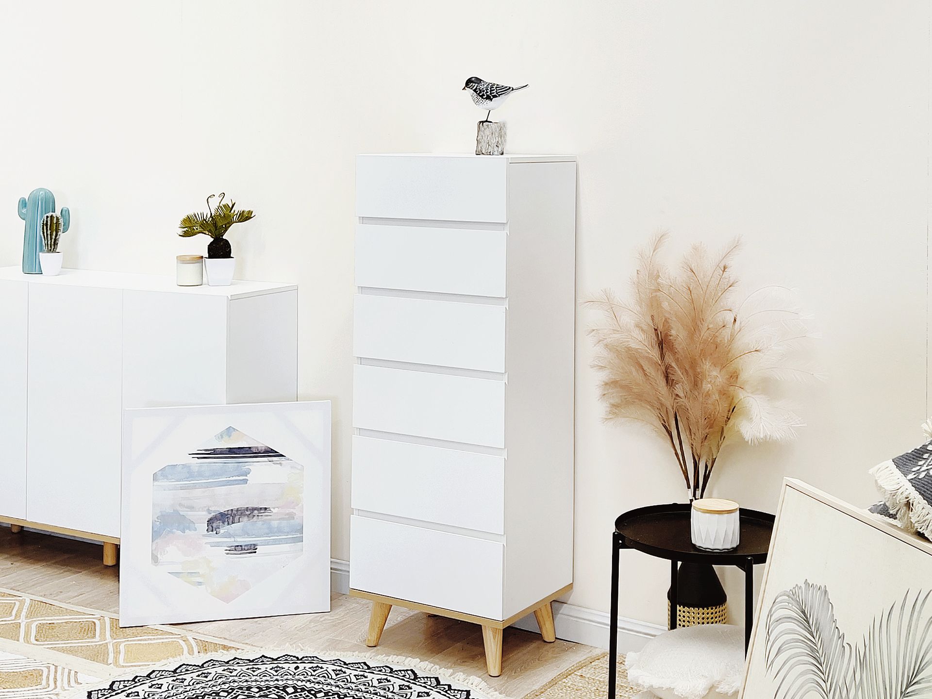Ikea white hot sale tallboy drawers
