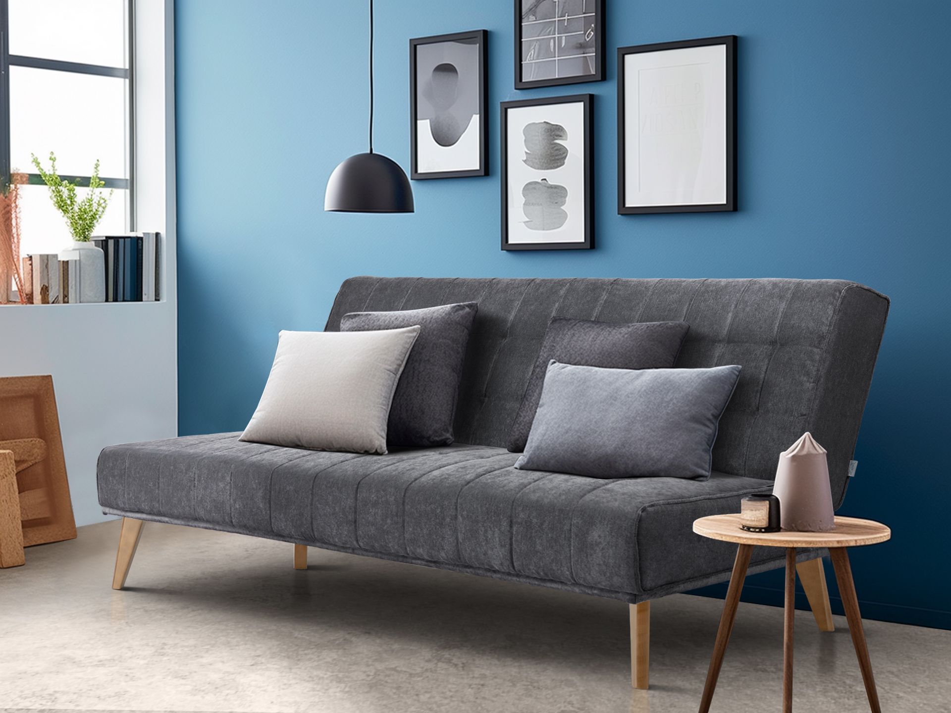Dark grey 3 seater sofa best sale