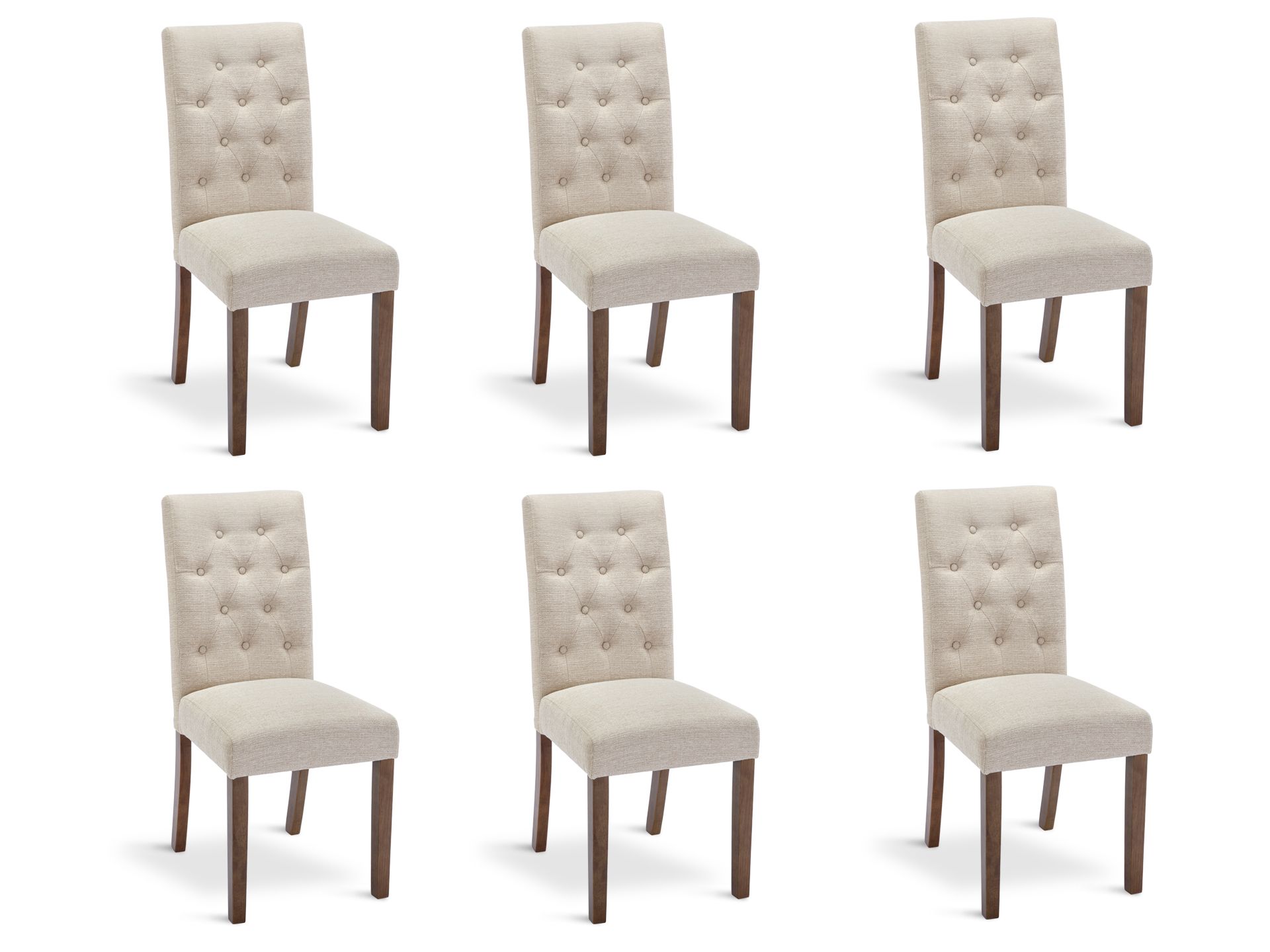 Beige upholstered hot sale dining chairs