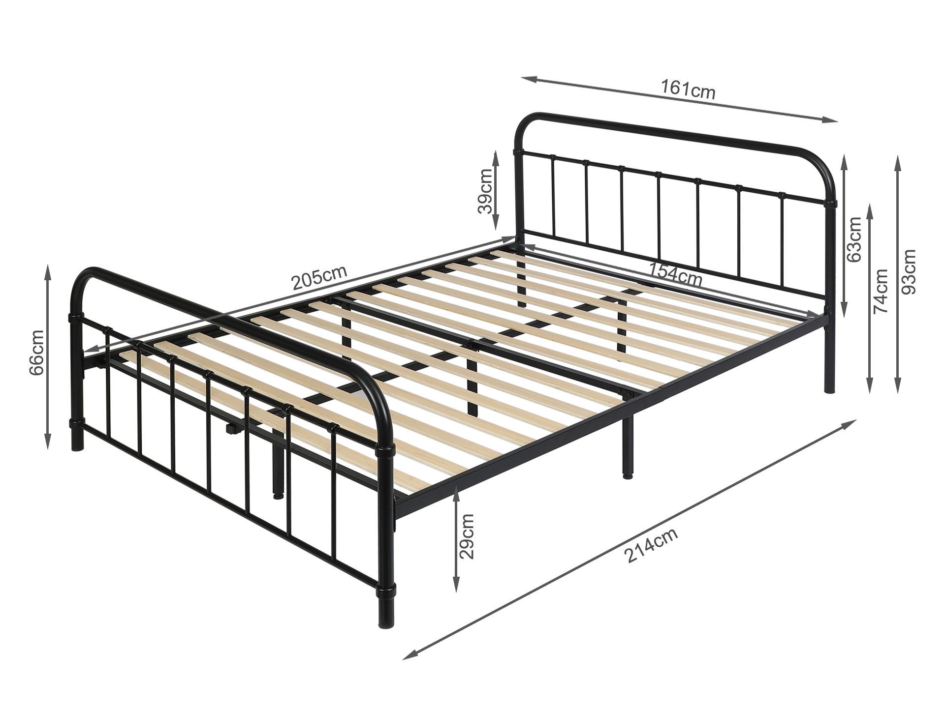 Platform bed online frame queen metal