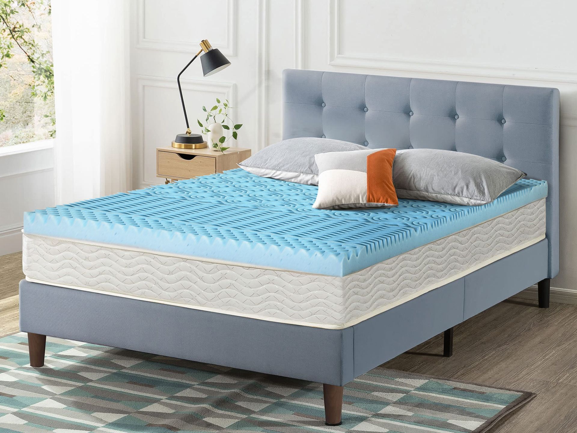 Betalife Zonelux 5 Zone Gel Memory Foam Mattress Topper Queen
