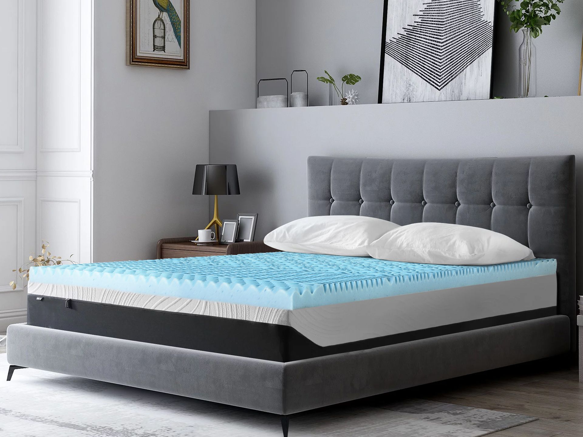 5 inch memory foam online mattress topper king size