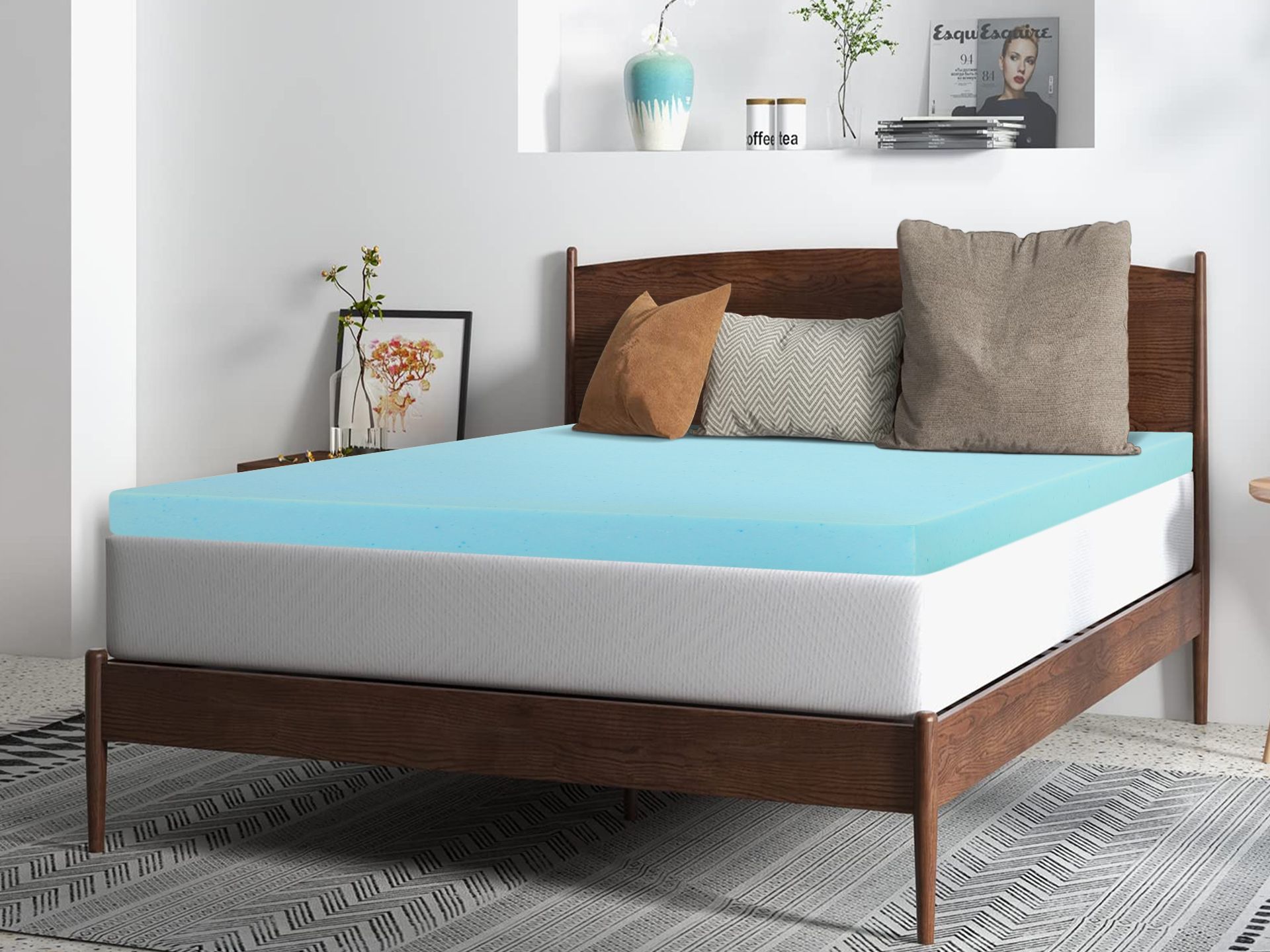 Thick memory foam mattress shop topper king size