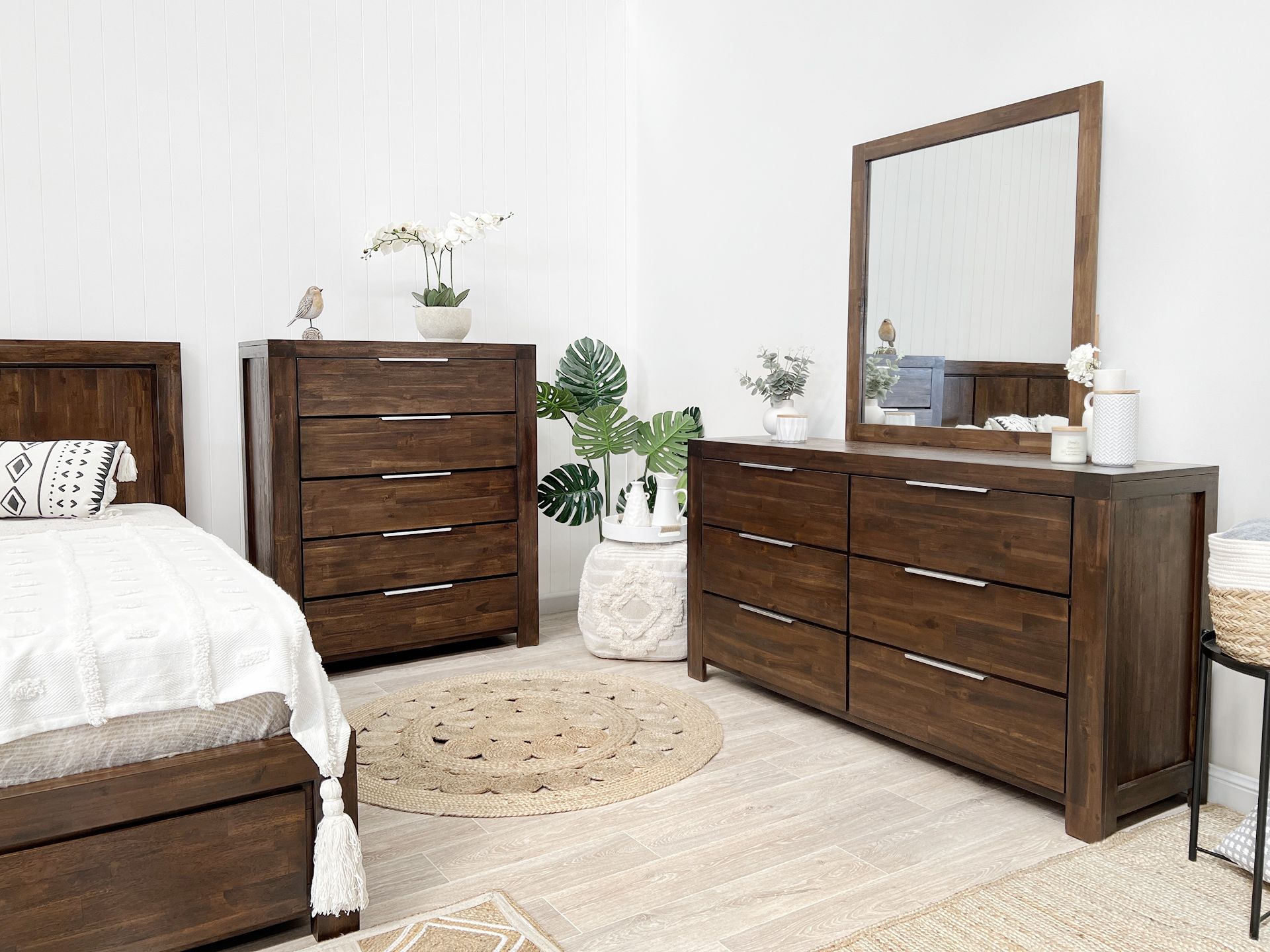 Caramel wood shop nightstand