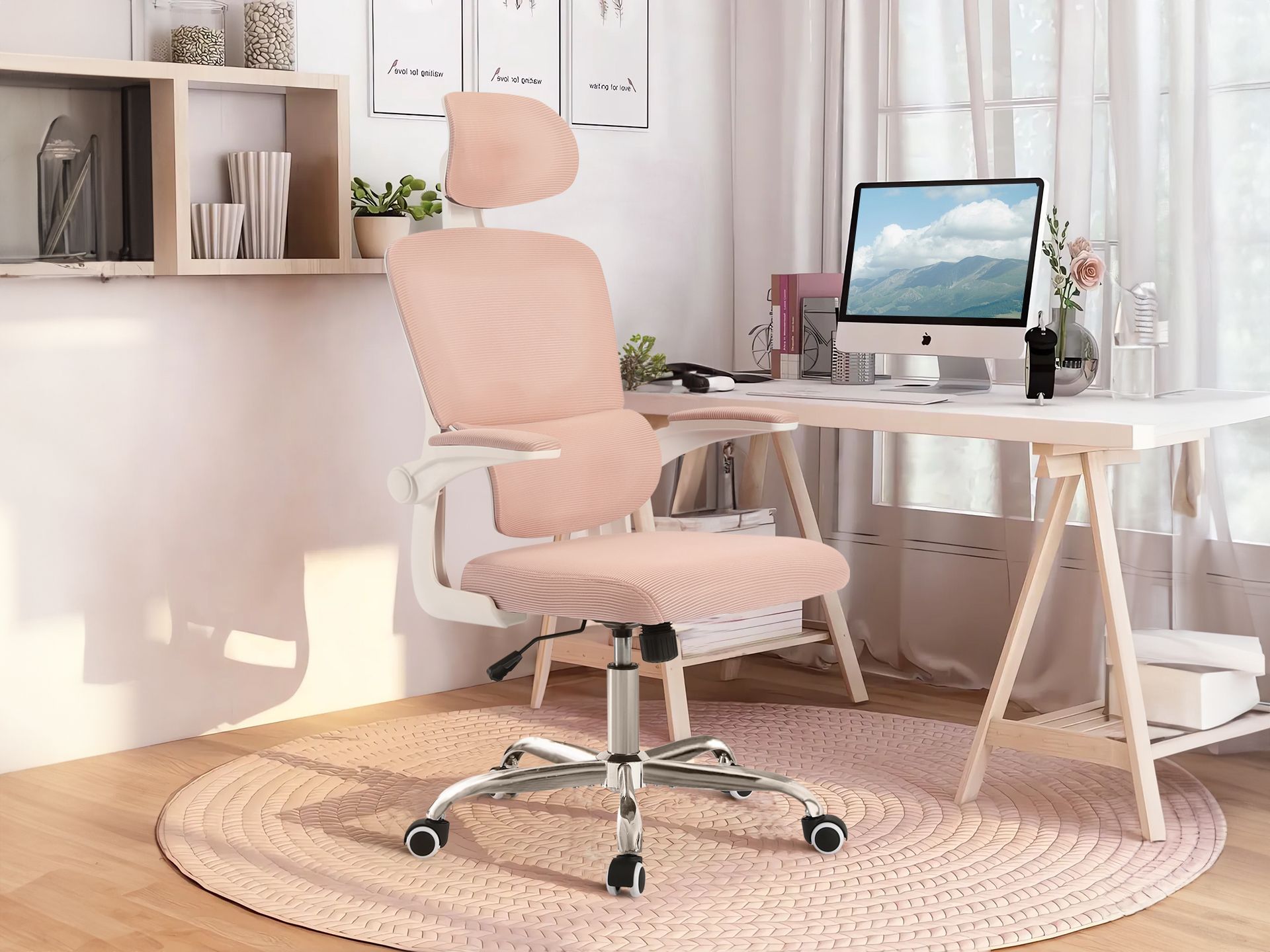 Computer desk chair pink on sale