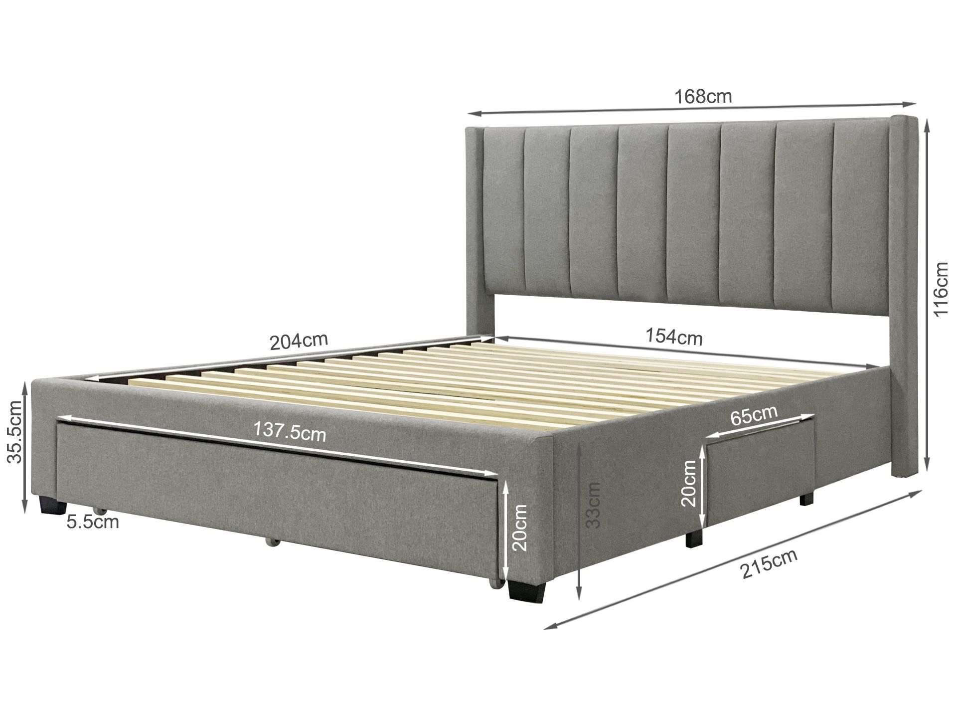 Queen bed frame measurements deals