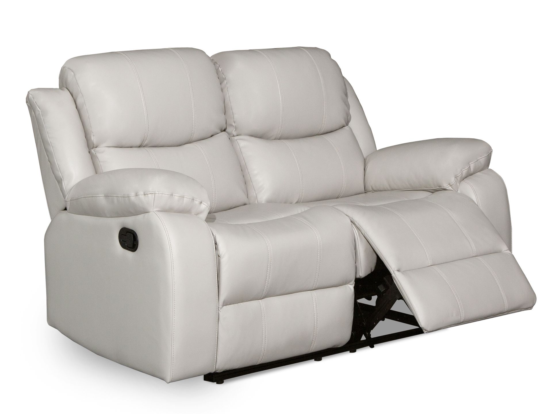 White leather 2 seater recliner sofa hotsell