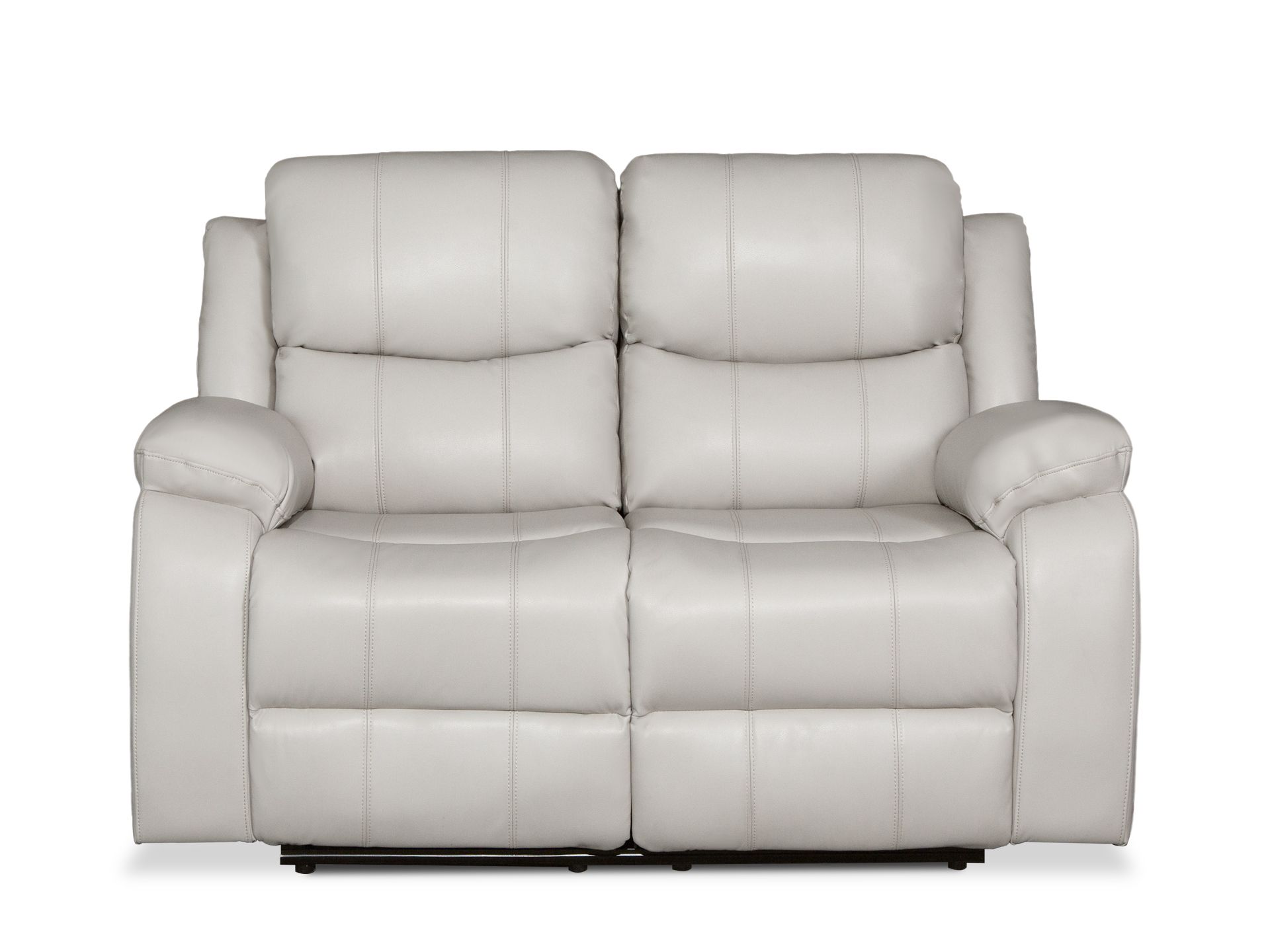 White leather 2 seater recliner sofa on sale