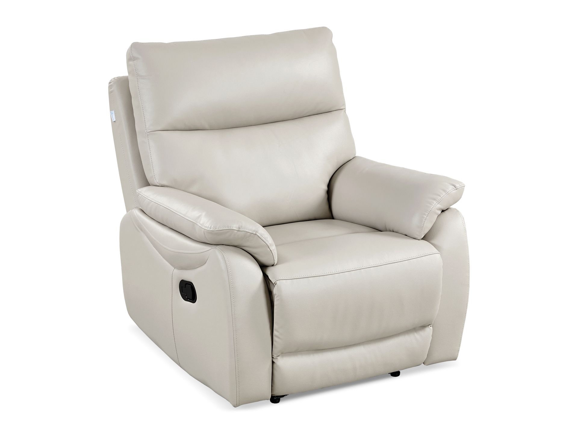 Beige leather shop recliner chair