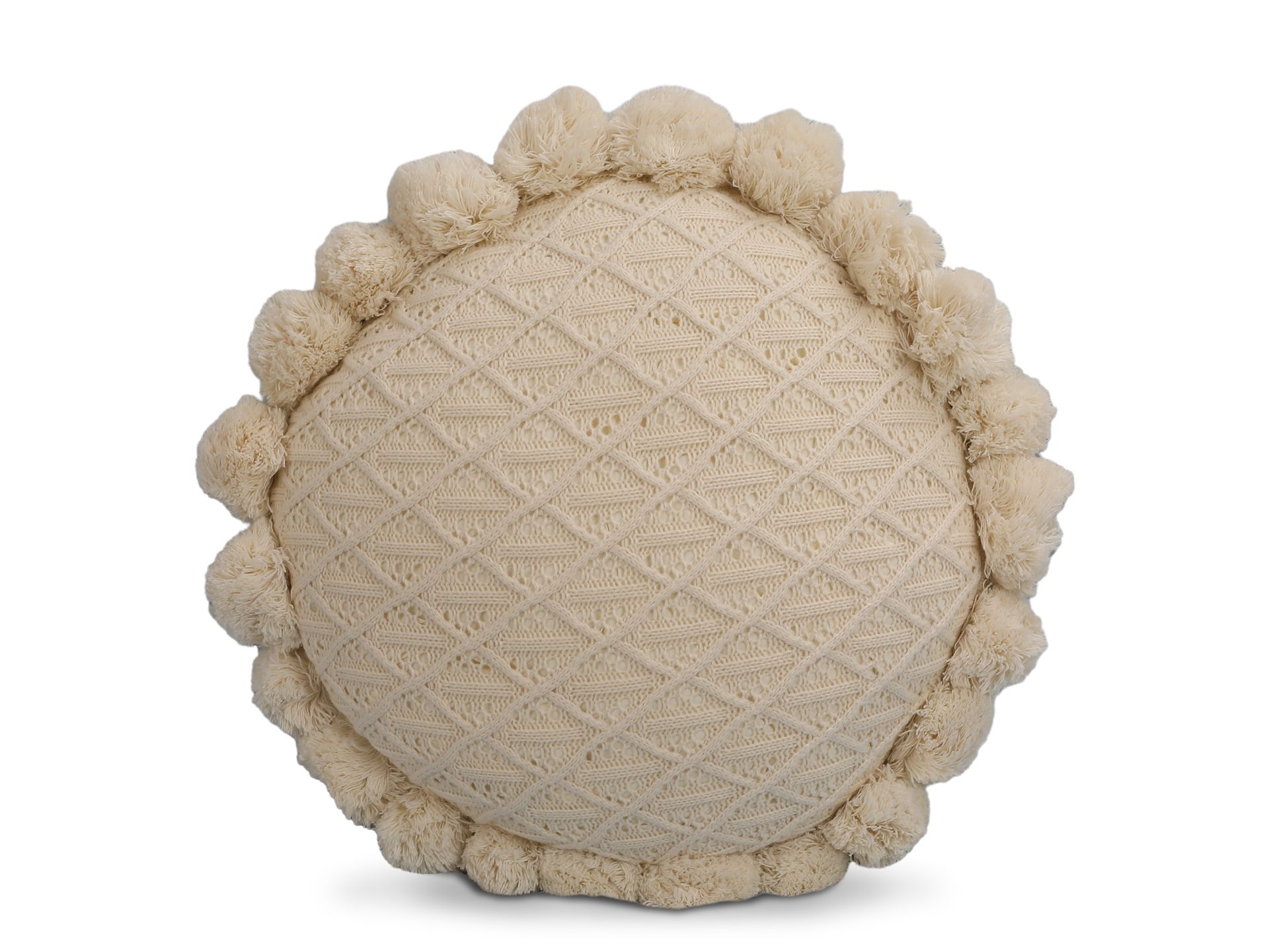 Cream clearance round cushion