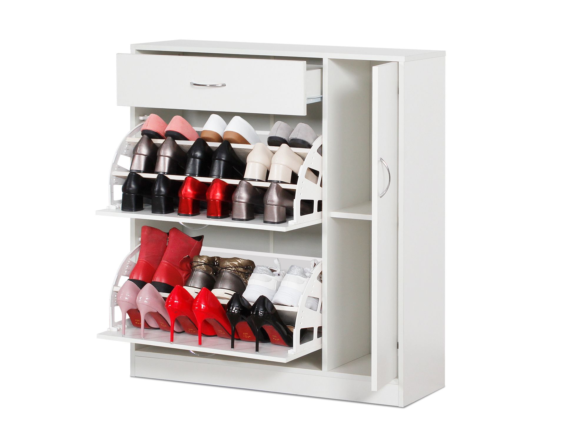 Kihona 3 Drawer Shoe Cabinet Storage Rack White
