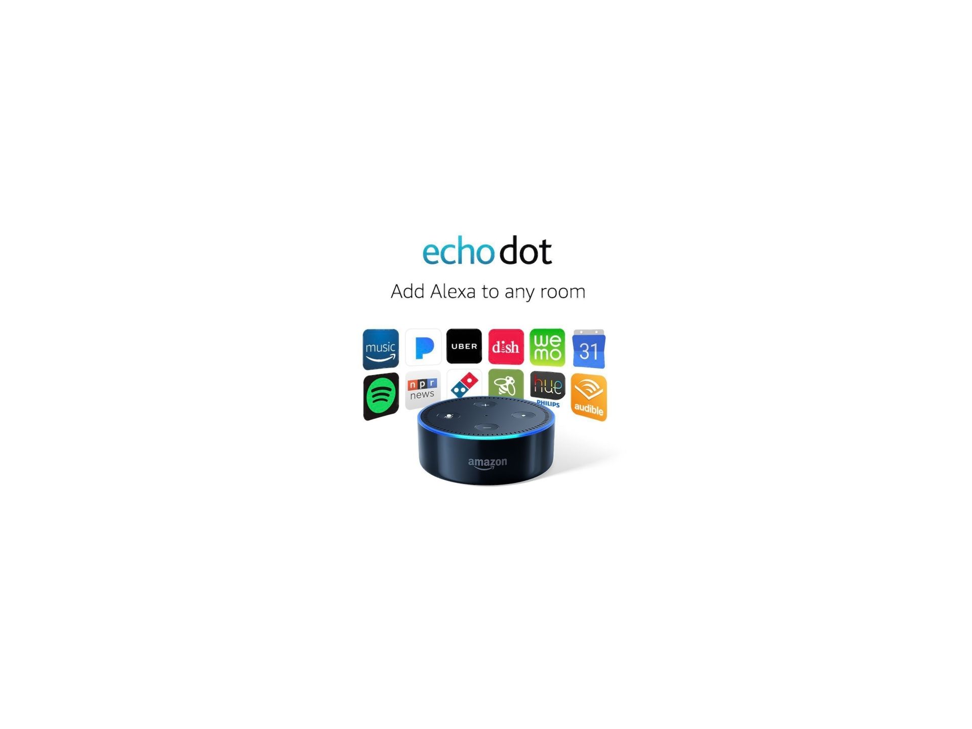 Amazon Echo Dot 2nd Gen Smart speaker with Alexa - Black