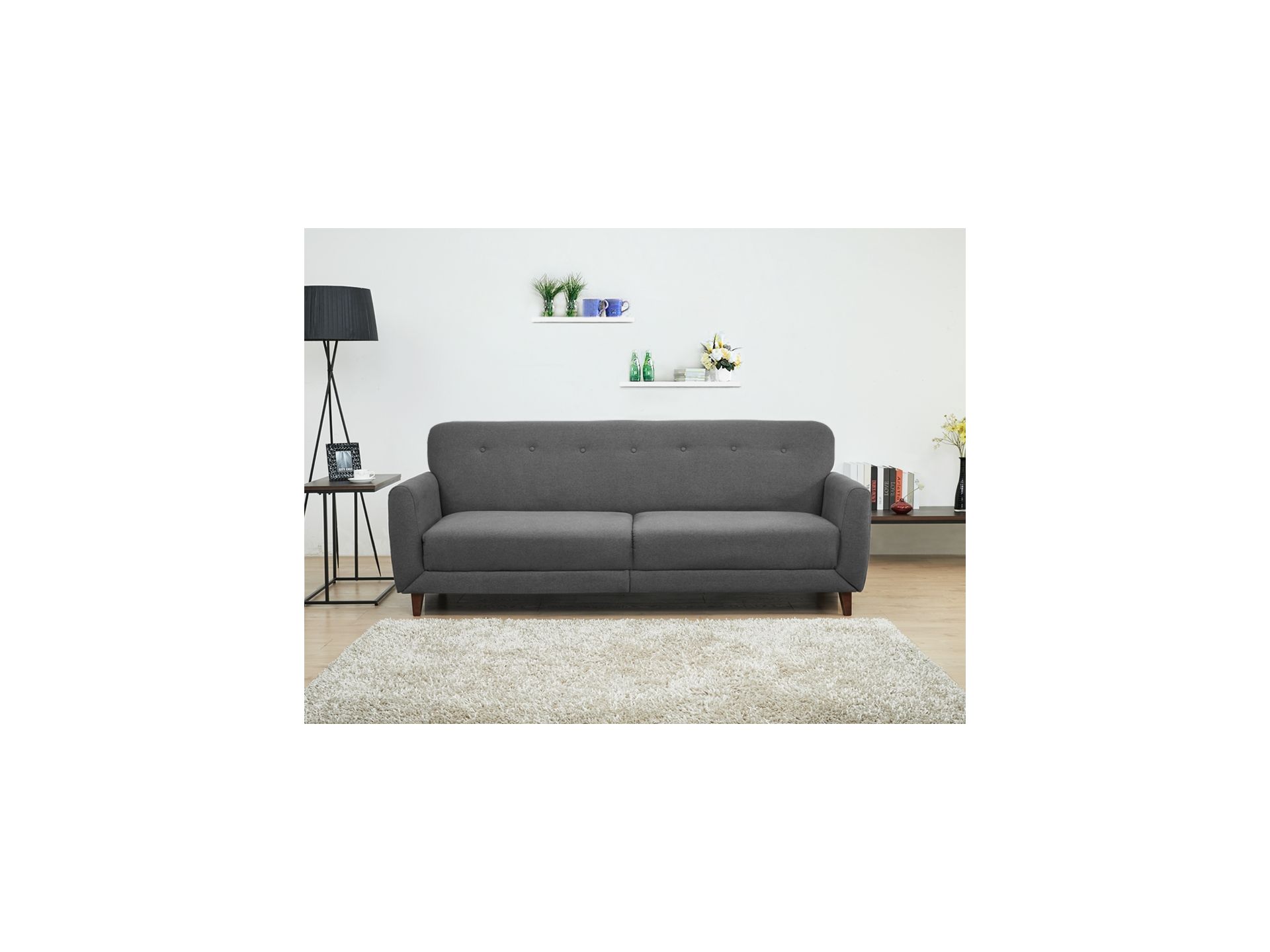 MUNICH 3-Seater Sofa Bed DARK GREY