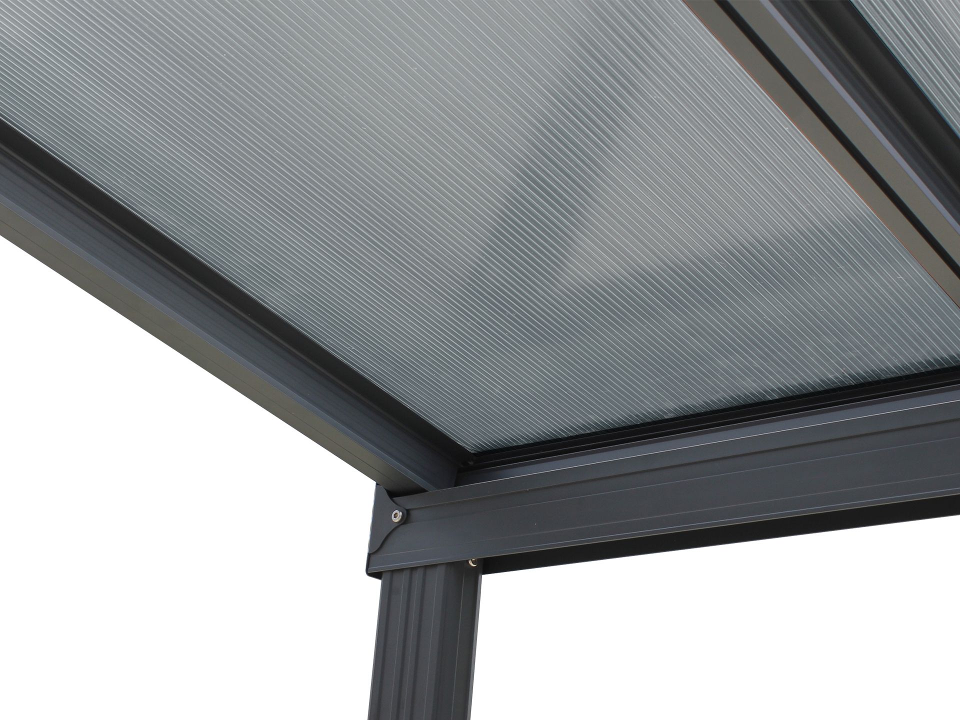 Toughout Patio Canopy Roof 5.57m x 3m - Charcoal Grey