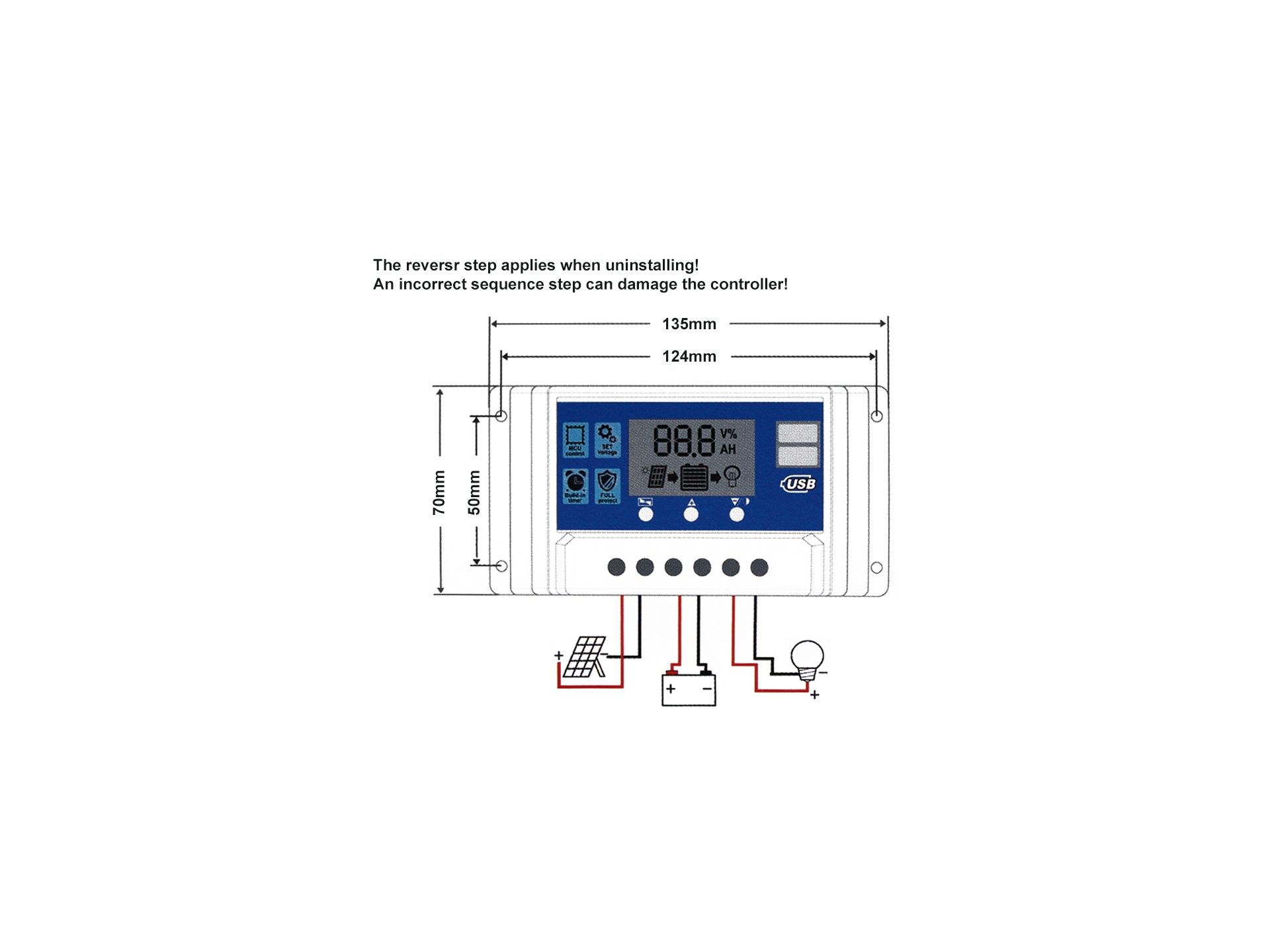 10A 12/24V Solar Charge Controller Solar Controller