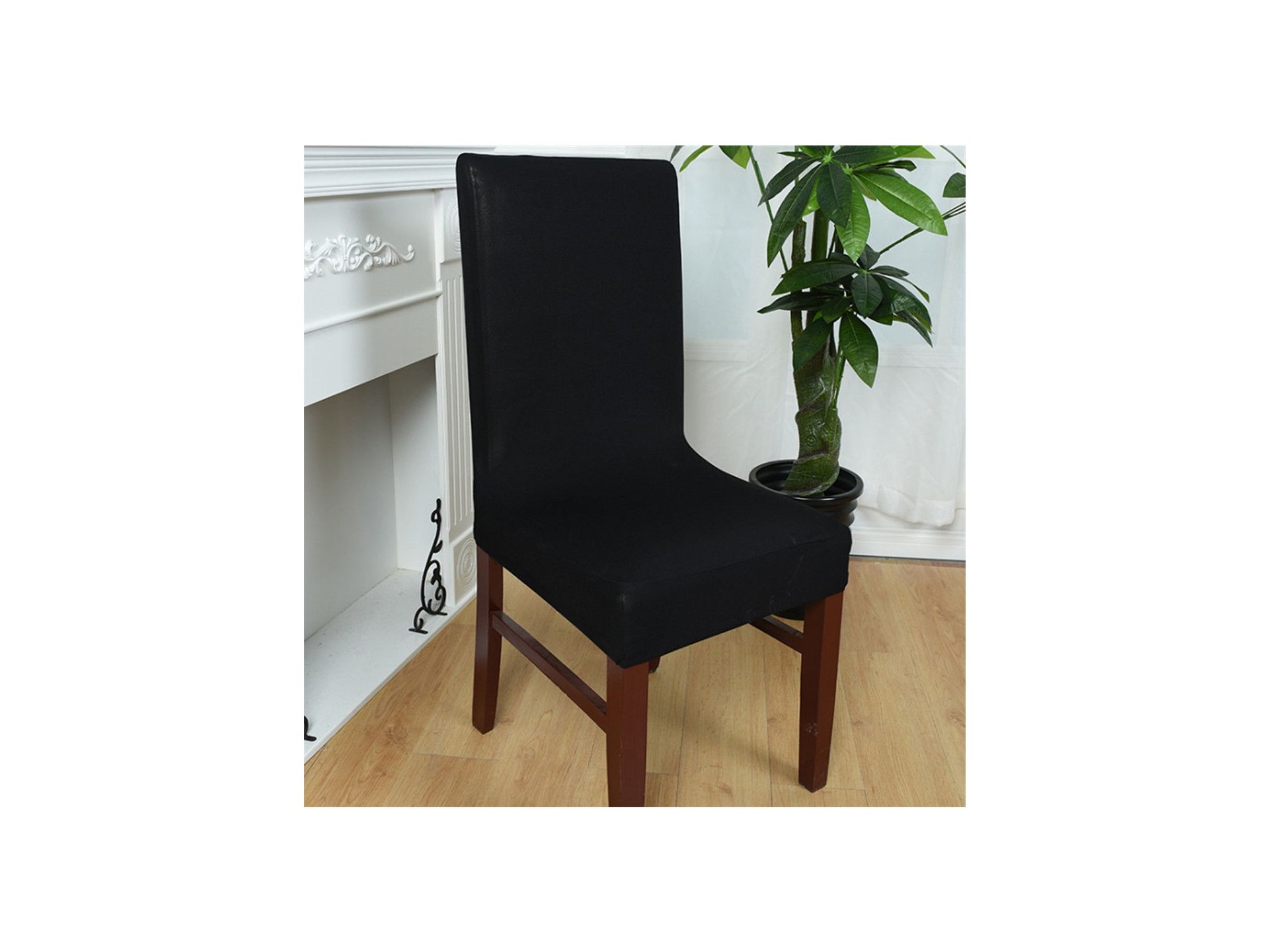 Dining Chair Cover - Set of 4 - Black