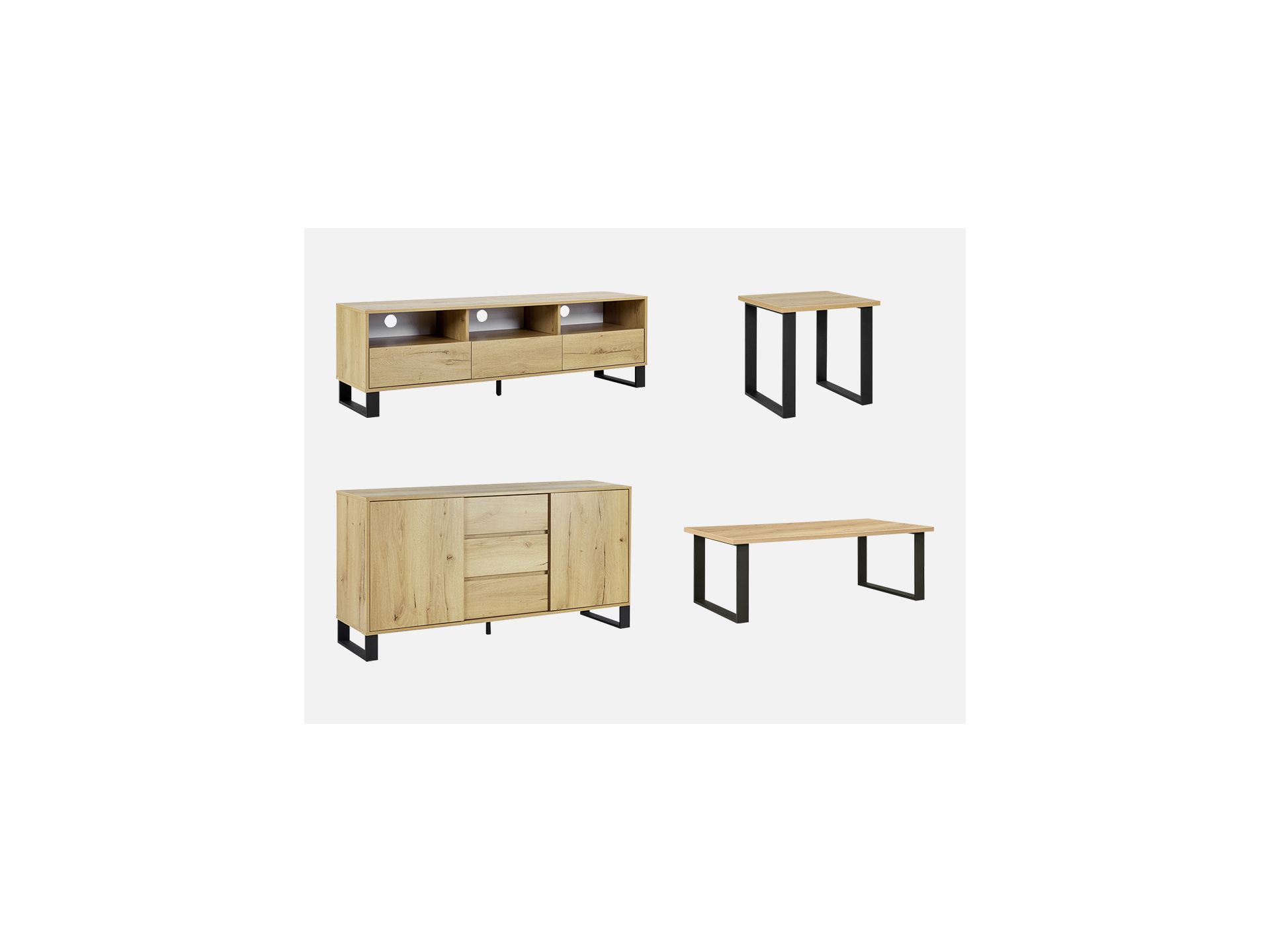 Frohna 4 Piece Living Room Furniture Package - Oak