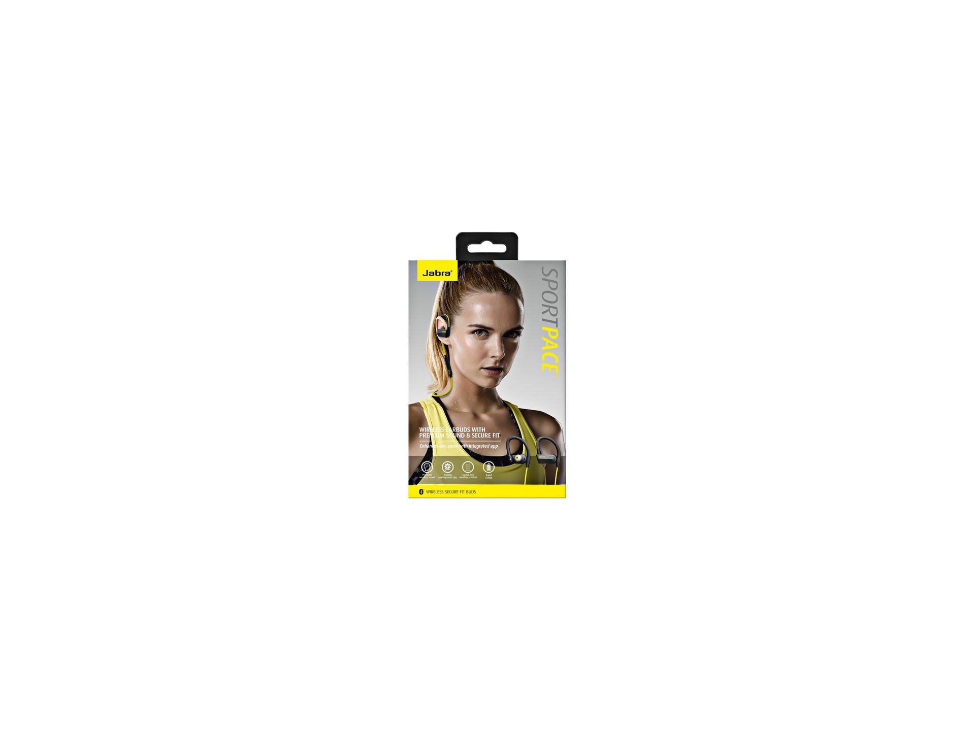 Jabra Sport Pace Wireless Music Earphones - Black & Yellow
