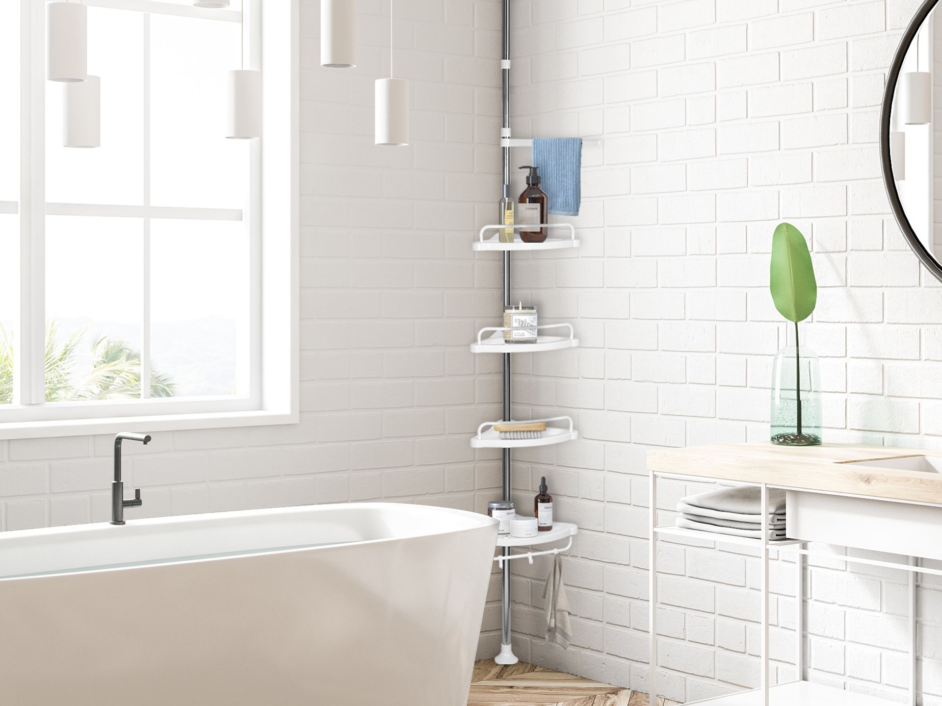Shower deals caddy tension