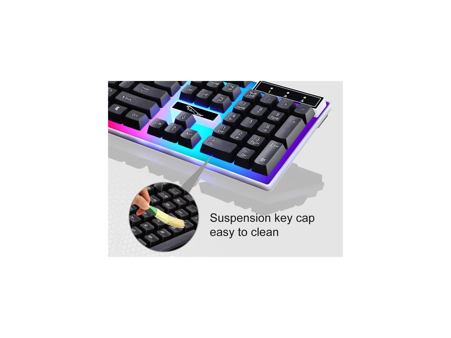 Corded LED Backlit Gaming Keyboard Mouse Set