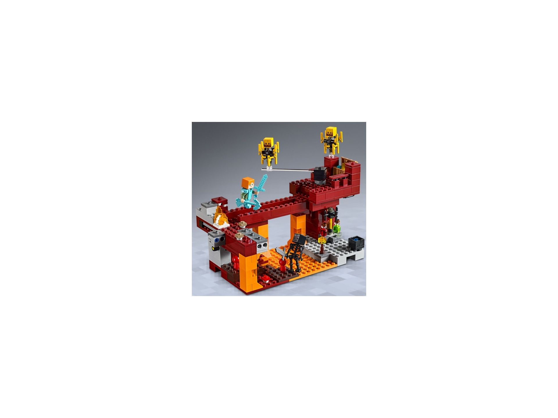 Lego minecraft the blaze bridge toy battle sales building kit with bridge and lava 21154