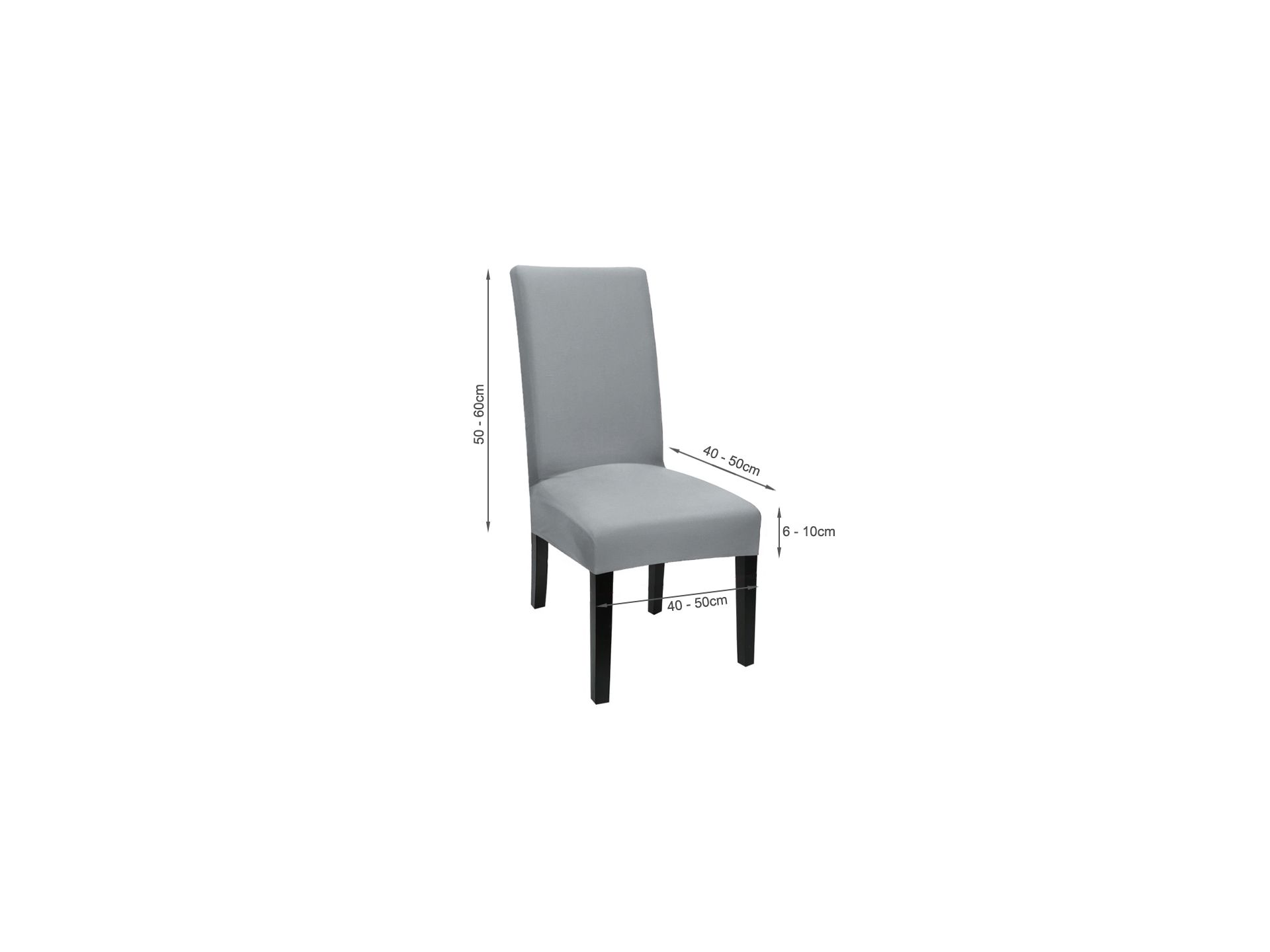 Dining Chair Cover - Set of 4 - Grey