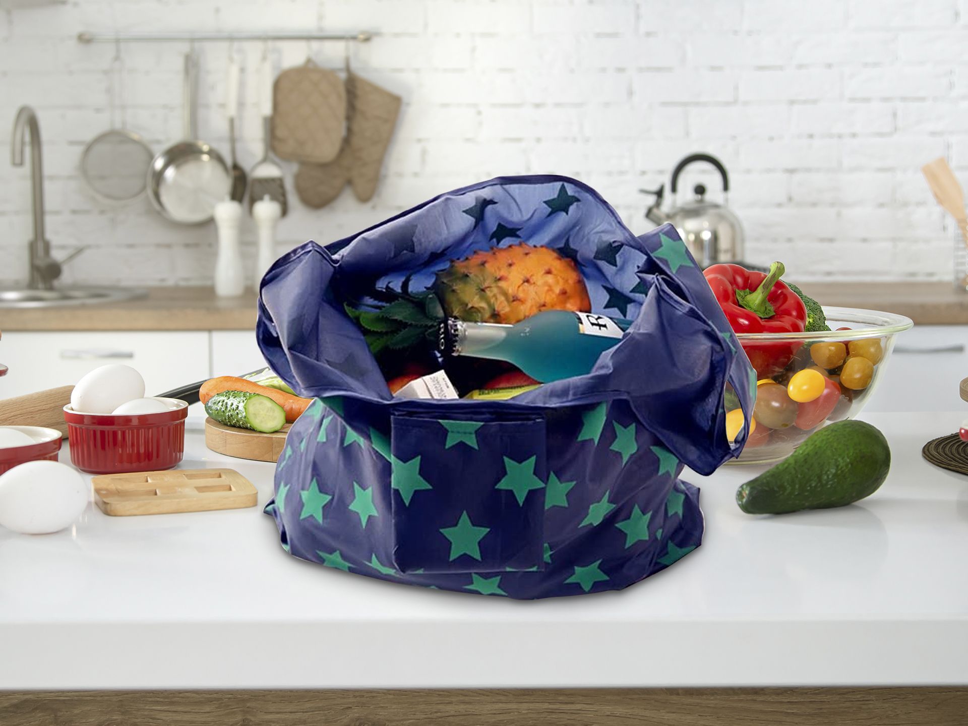 Foldable Reusable Bags Eco Grocery Shopping Bags 5PCS