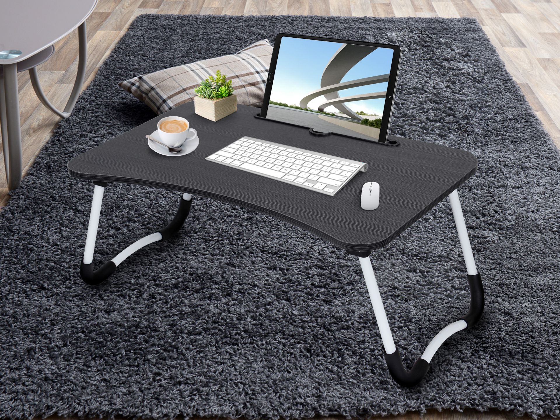 Laptop online desk tray