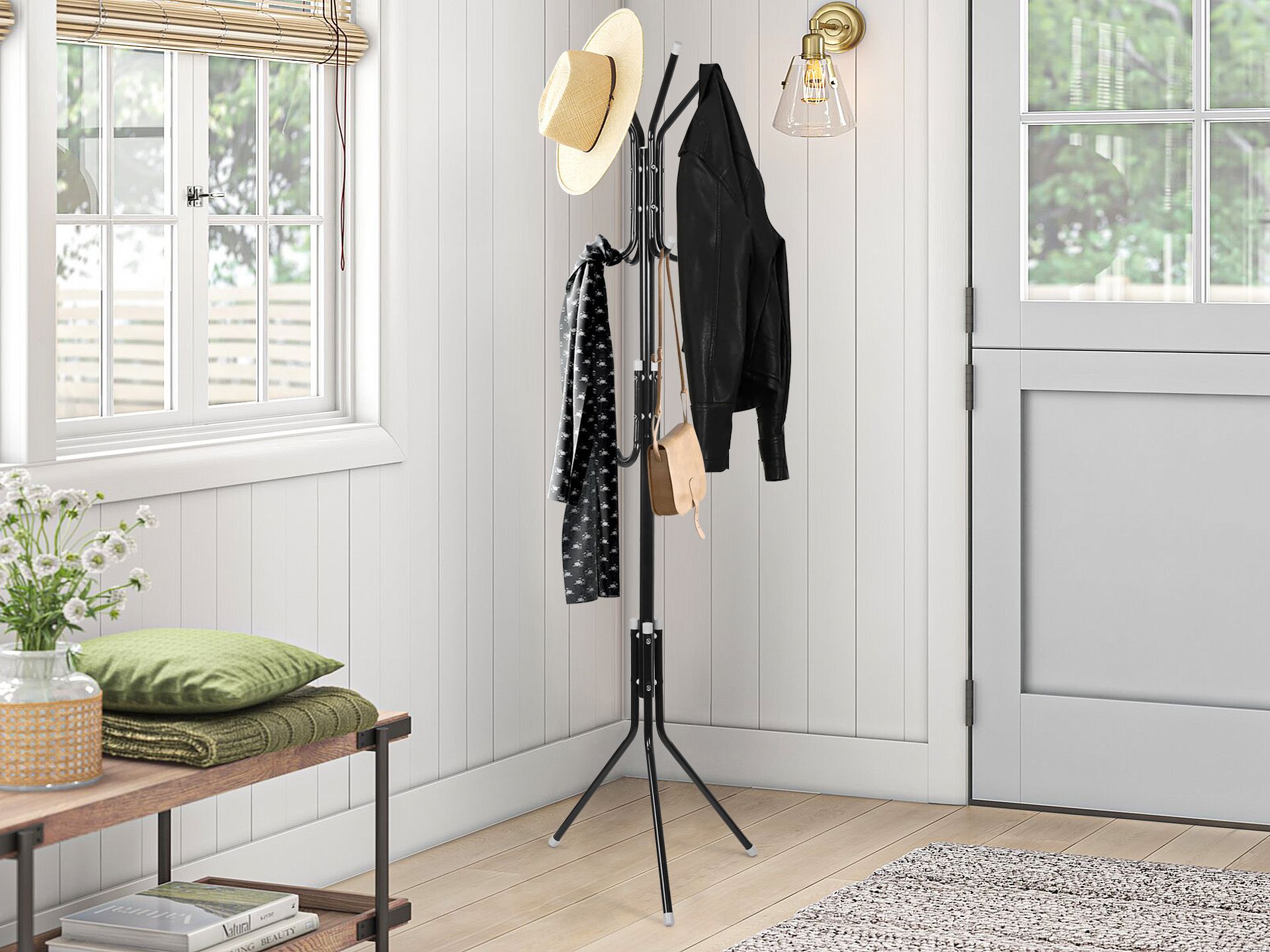 Metal Coat Rack Stand Hanger