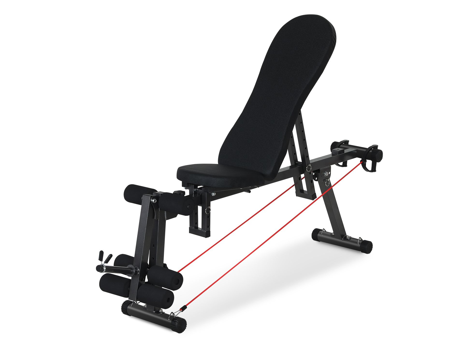 Home workout bench with discount bands