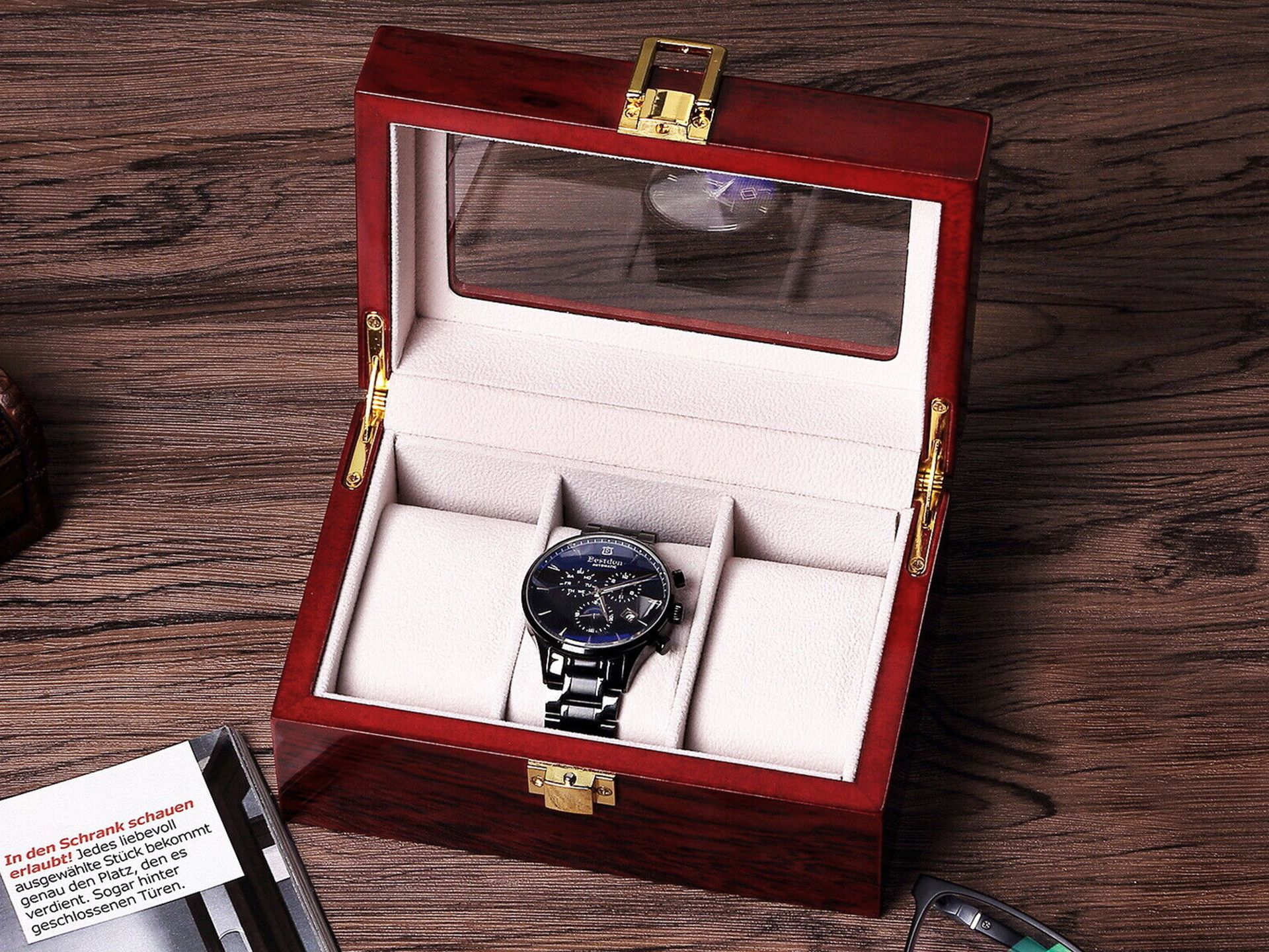 Wrist watch storage boxes top