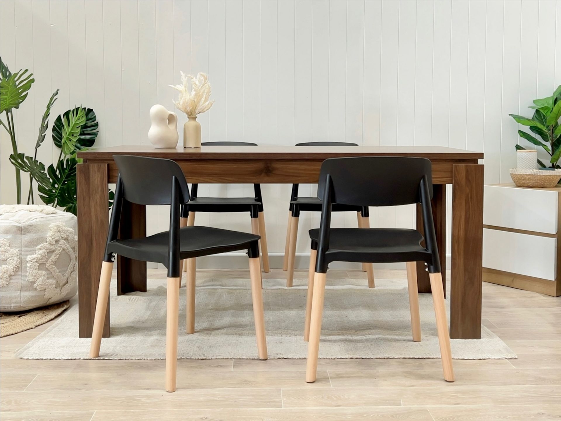 Azar Dining Table Rectangle 160 x 80cm - Walnut