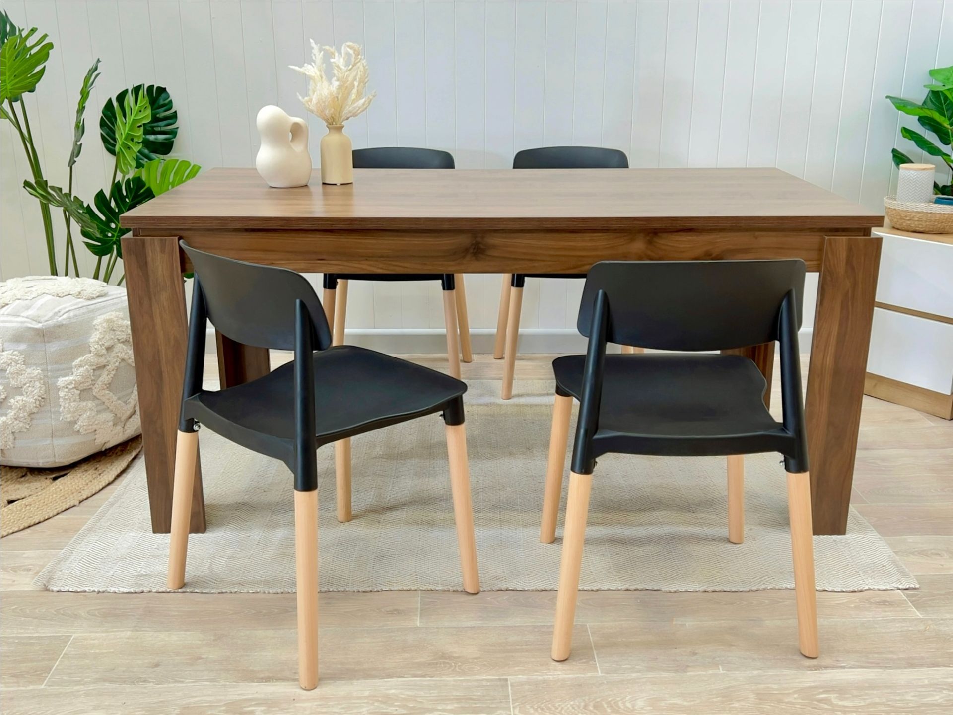 Azar Dining Table Rectangle 160 x 80cm - Walnut