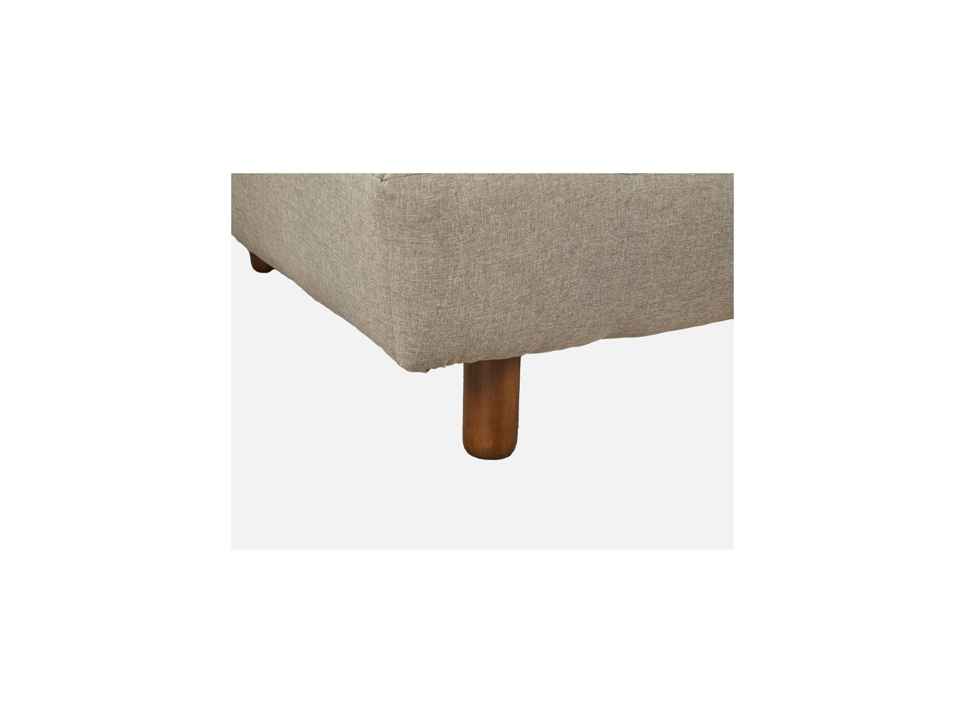 HELENA 3 Seater Fabric Sofa Bed Futon with Chaise - WARM STONE